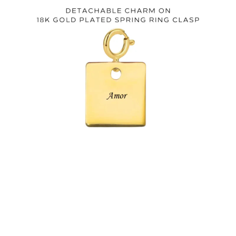 Personalized Engraved Charms with Detachable Clasp - Custom Name Jewelry Gift for Women - Perfect for Necklaces, Bracelets & Keychains - $10.00