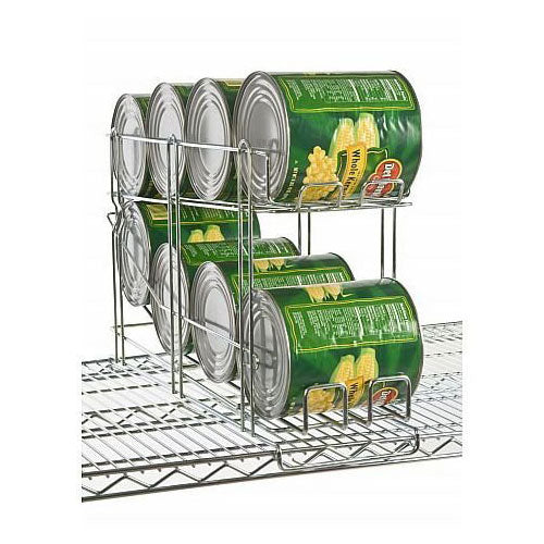 Focus FFCR10CH Chrome Wire Can Rack - Organize #5 & #10 Cans - Perfect for Pantry, Kitchen Storage & Restaurant Organization
