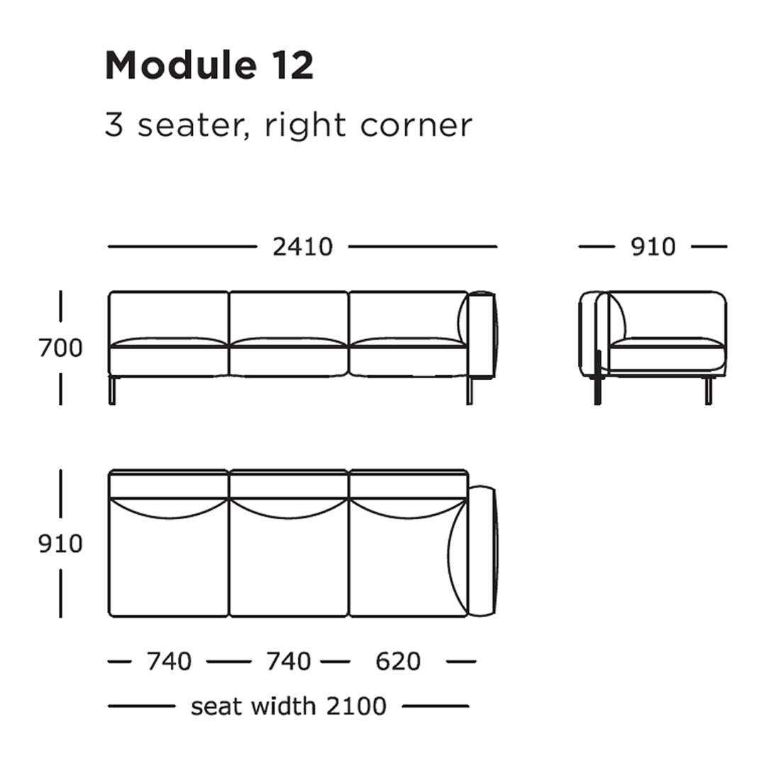 Modular Sectional Sofa with 9-16 Configurable Pieces - Modern Living Room Furniture for Home, Office & Lounge Spaces