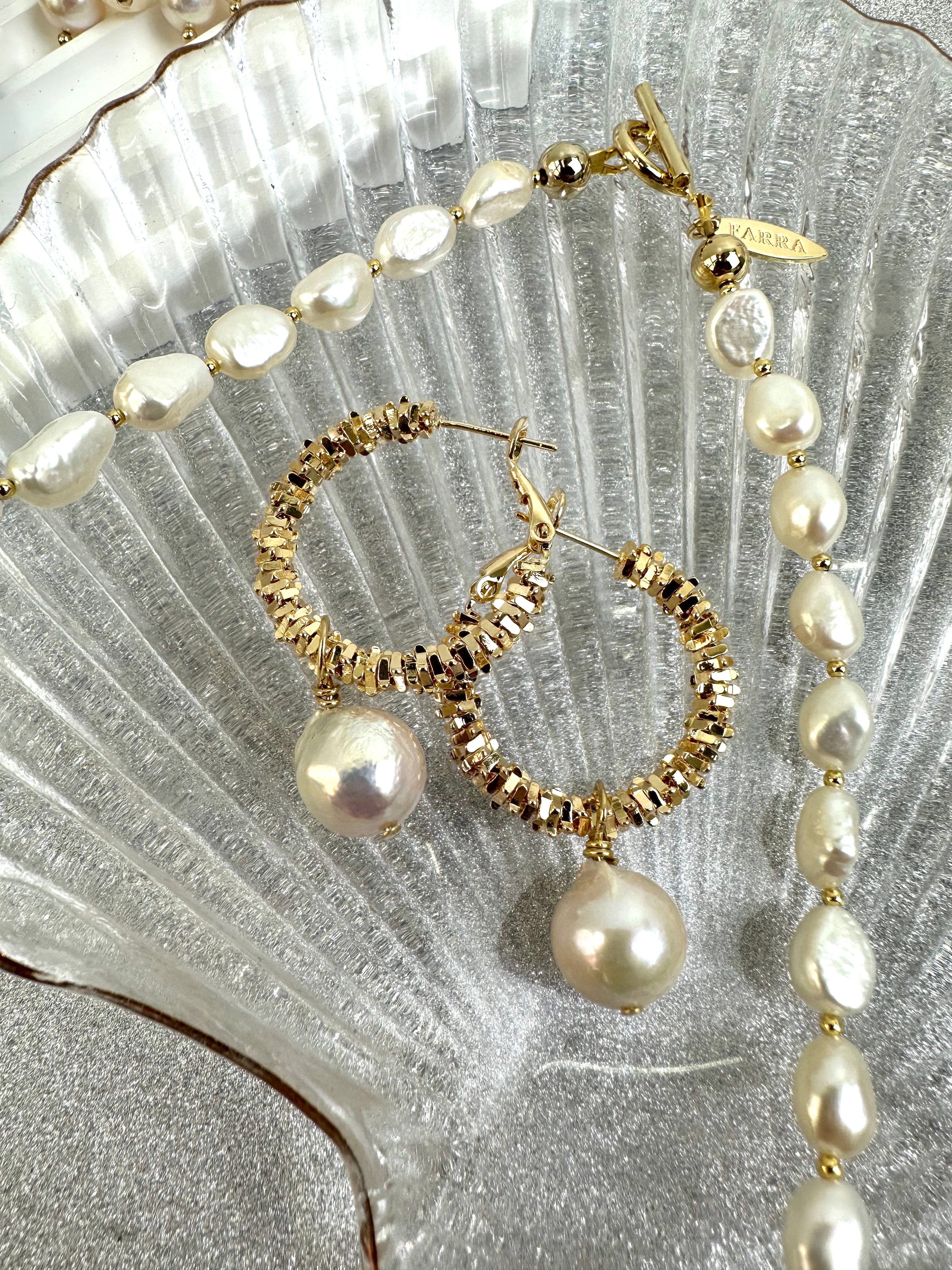 Elegant Freshwater Pearl Hook Earrings KE003 - Perfect for Weddings, Parties & Everyday Wear