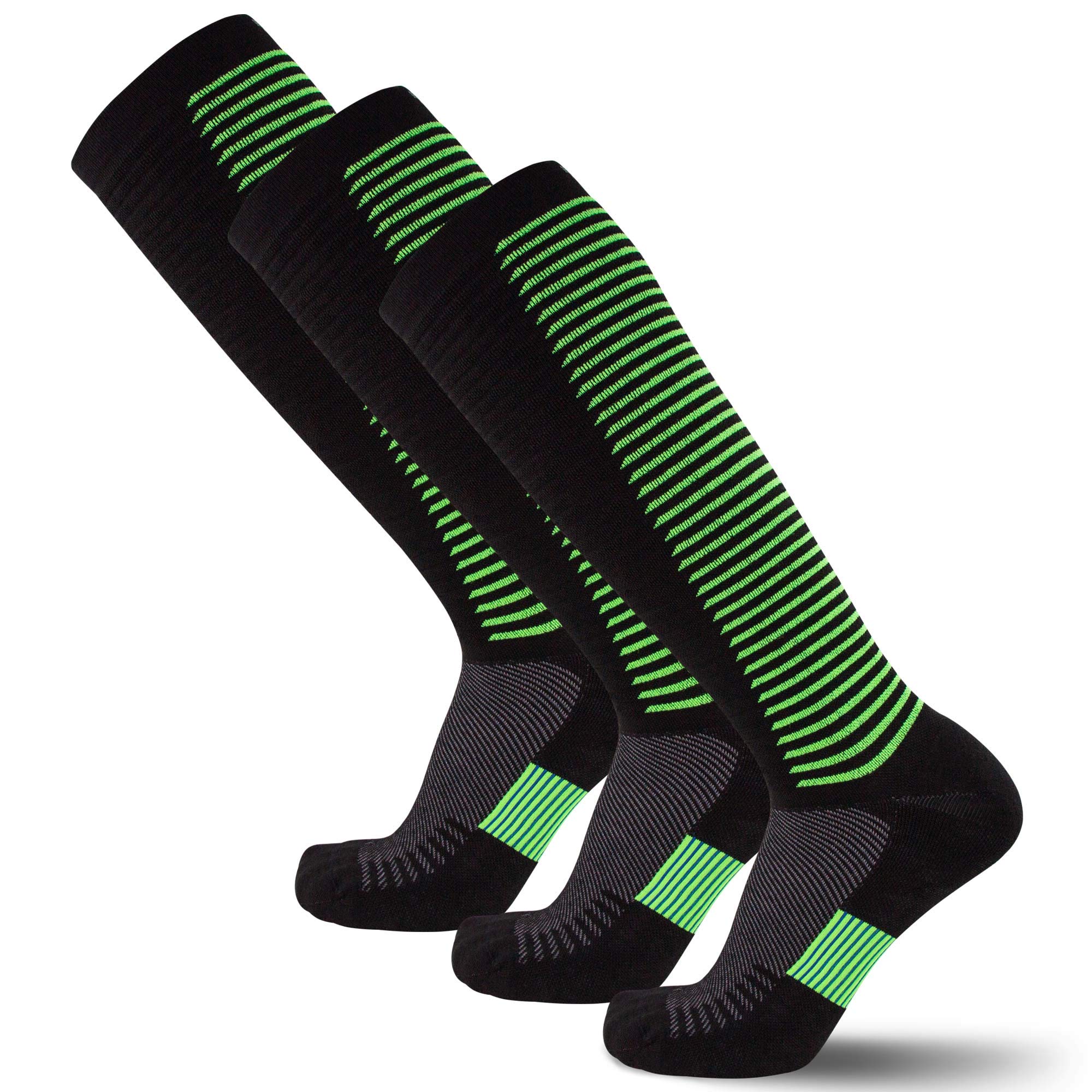 Premium Wool Compression Ski Socks - Thermal Boot Socks for Skiing, Hiking & Hunting | Ultra Warm & Supportive for Cold Weather Activities | Perfect for Winter Sports & Outdoor Adventures