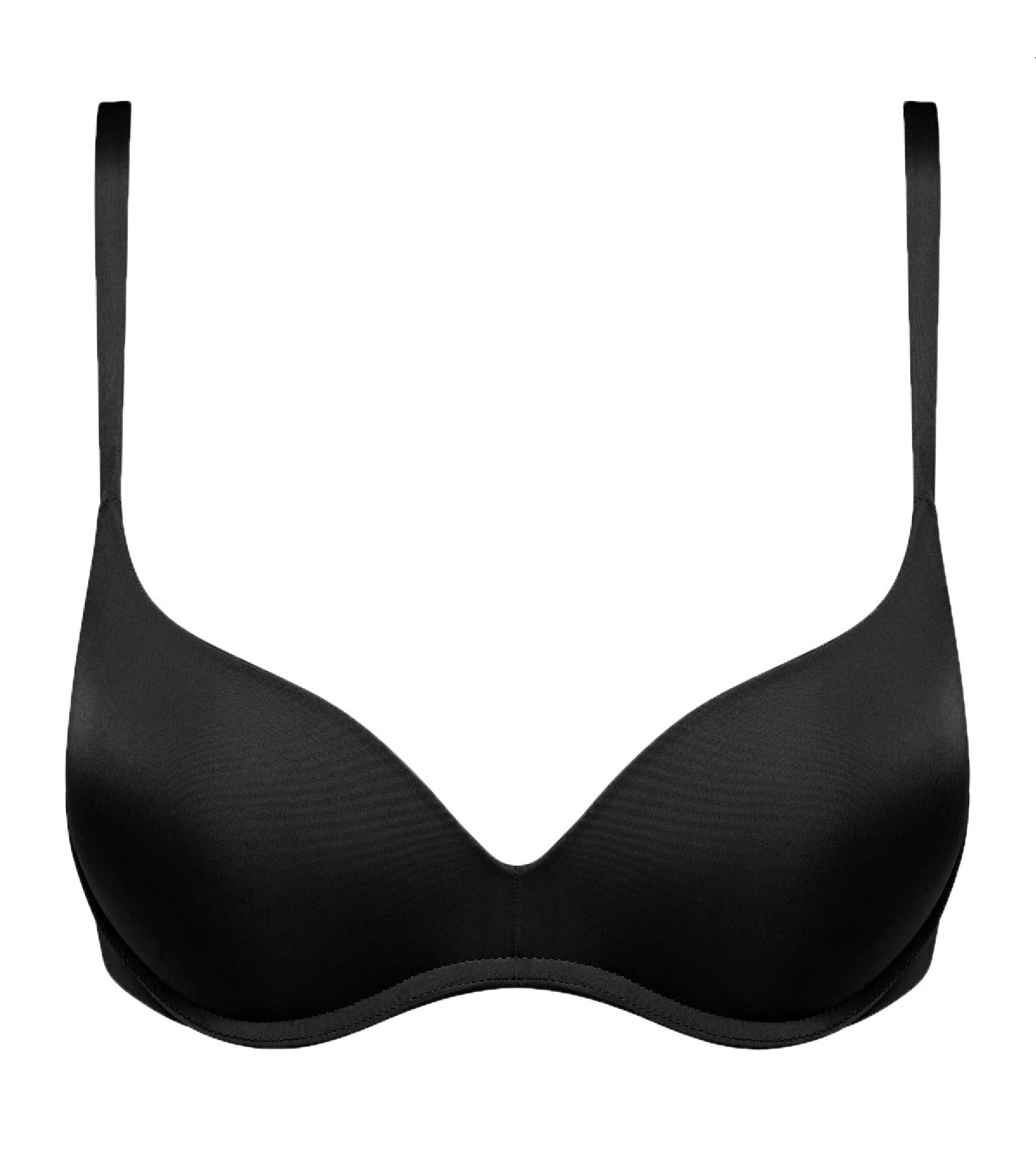 InvisiFree Seamless Black Push Up Bra - Wireless Microfiber Comfort for Everyday Wear & Special Occasions
