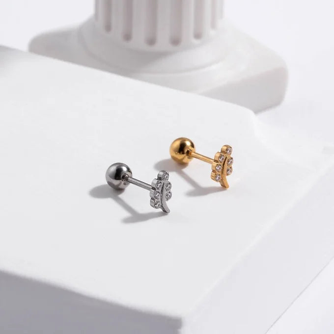 20G Cartilage Surgical Steel Earrings - Butterfly Back Stud Earrings for Women | Hypoallergenic Body Jewelry for Pierced Ears | Perfect for Daily Wear, Parties & Gifts