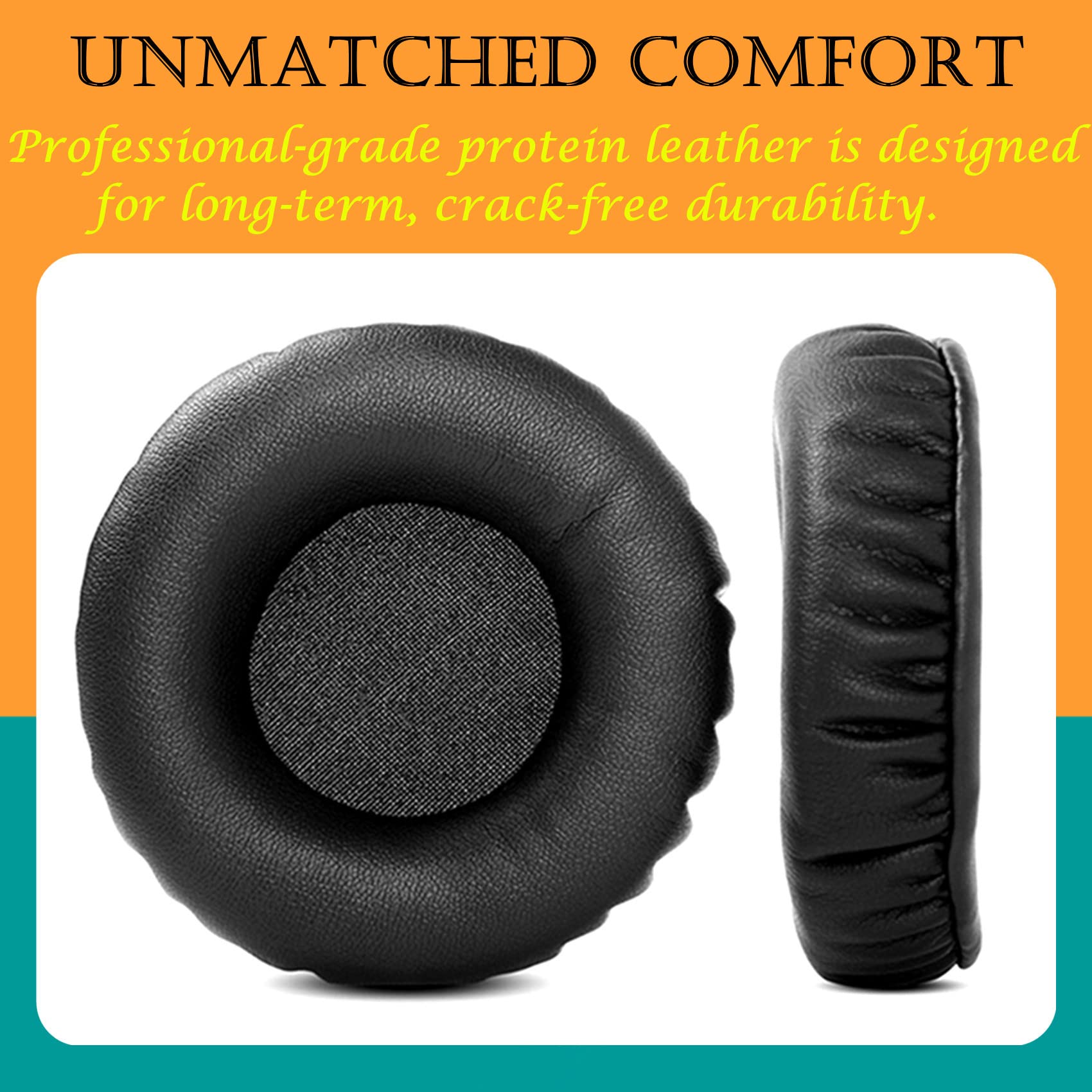 Premium Replacement Ear Pads for Logitech PC Headset 960 USB - Protein Leather Ear Cushions & Mic Foam Kit | Gaming, Office Work & Online Meetings