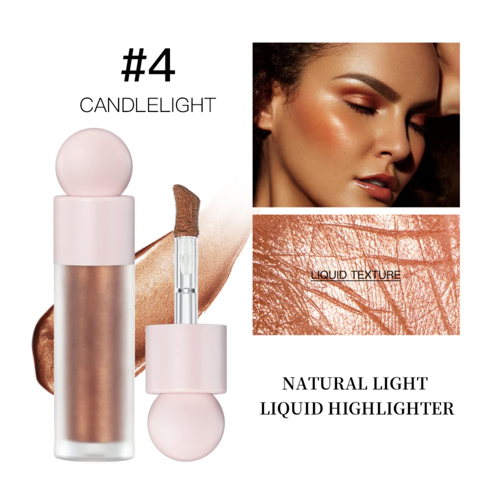 Waterproof Liquid Highlighter Makeup Stick - Face Illuminator & Glitter Highlighter for Long Lasting Glow | Perfect for Contouring, Highlighting & Night Out Makeup