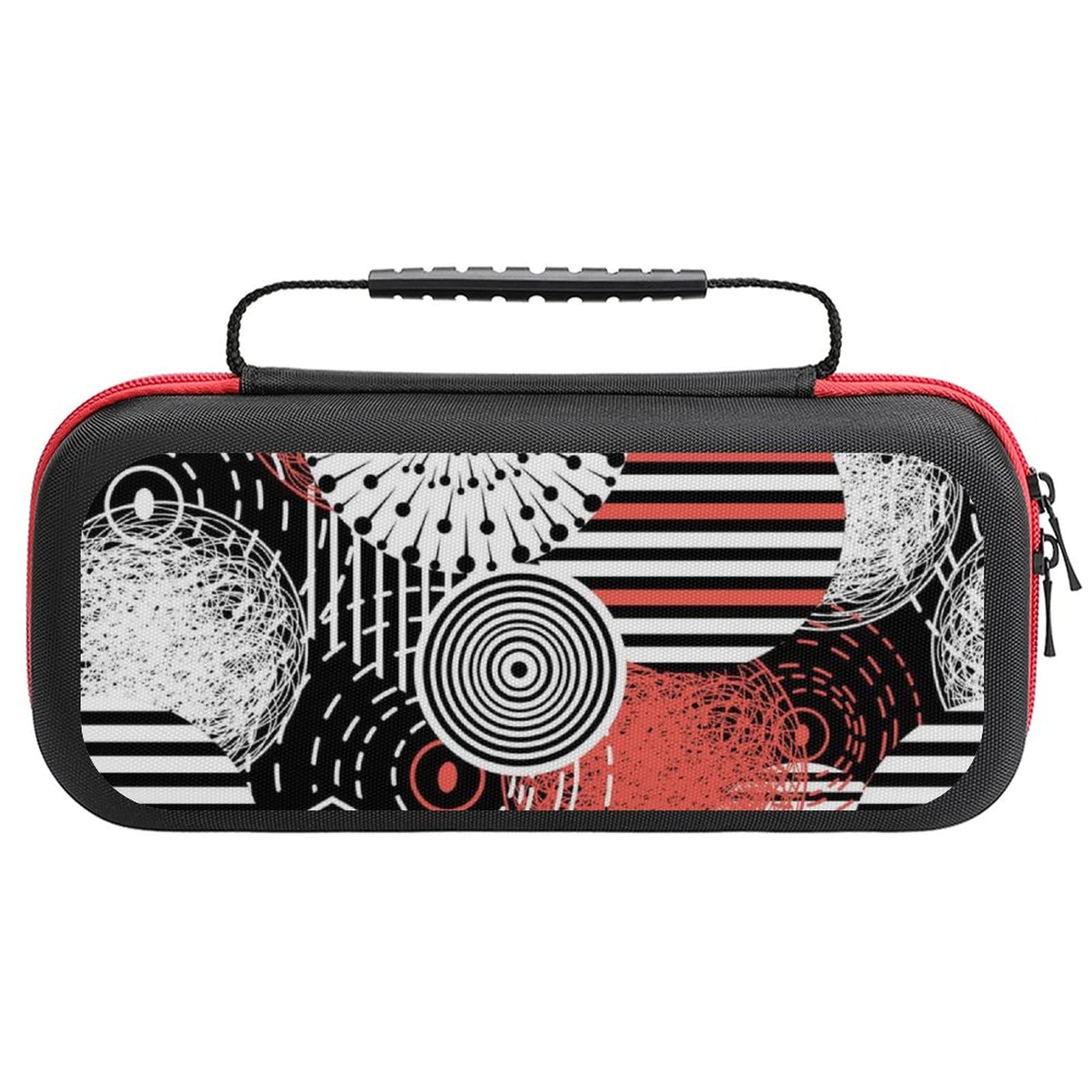 FunnyStar Waterproof Shockproof Carrying Case for Nintendo Switch - Durable Protective Storage Shell with Abstract Fireworks Design - Perfect for Travel, Commuting & Gaming On The Go
