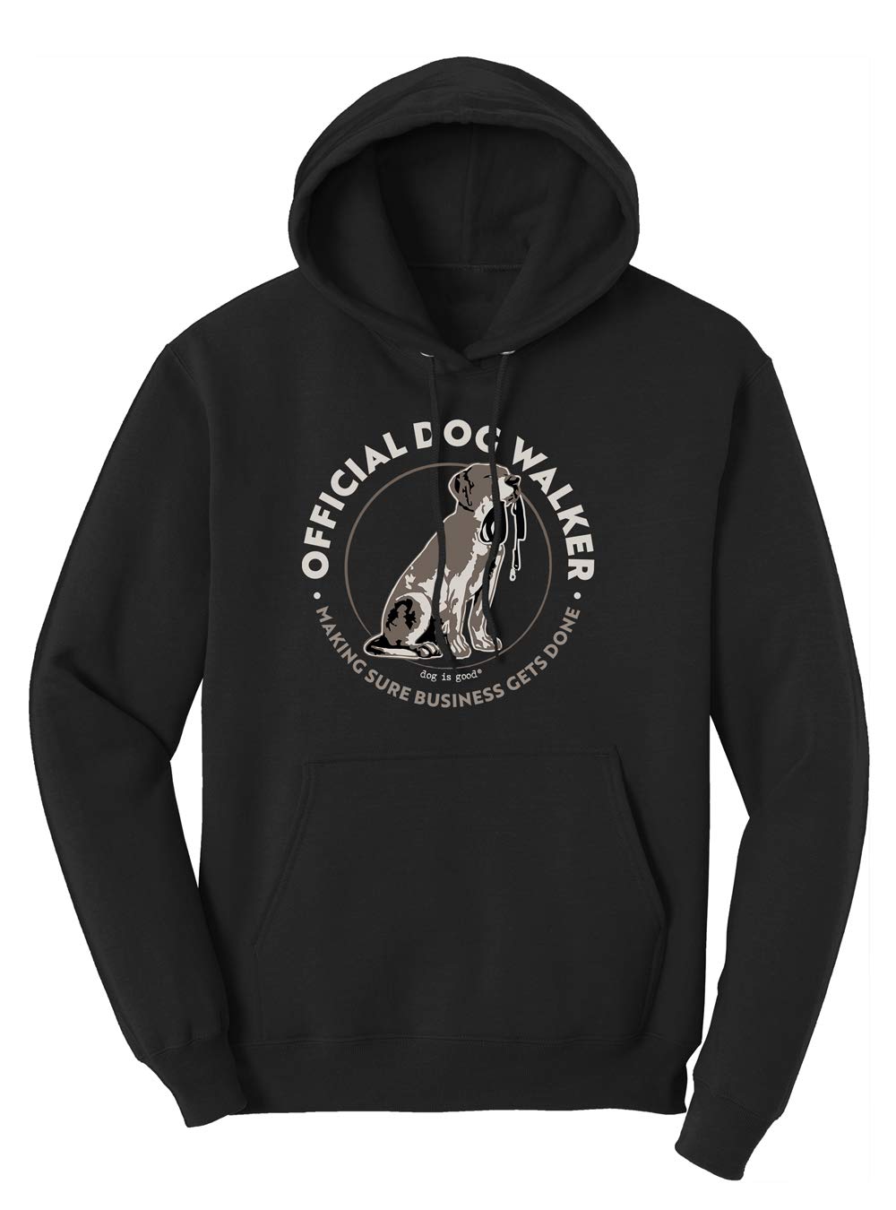 Dog is Good Men's Official Dog Walker Hoodie - Soft & Comfortable Pullover for Dog Lovers - Perfect Gift for Pet Owners, Dog Walking & Outdoor Activities