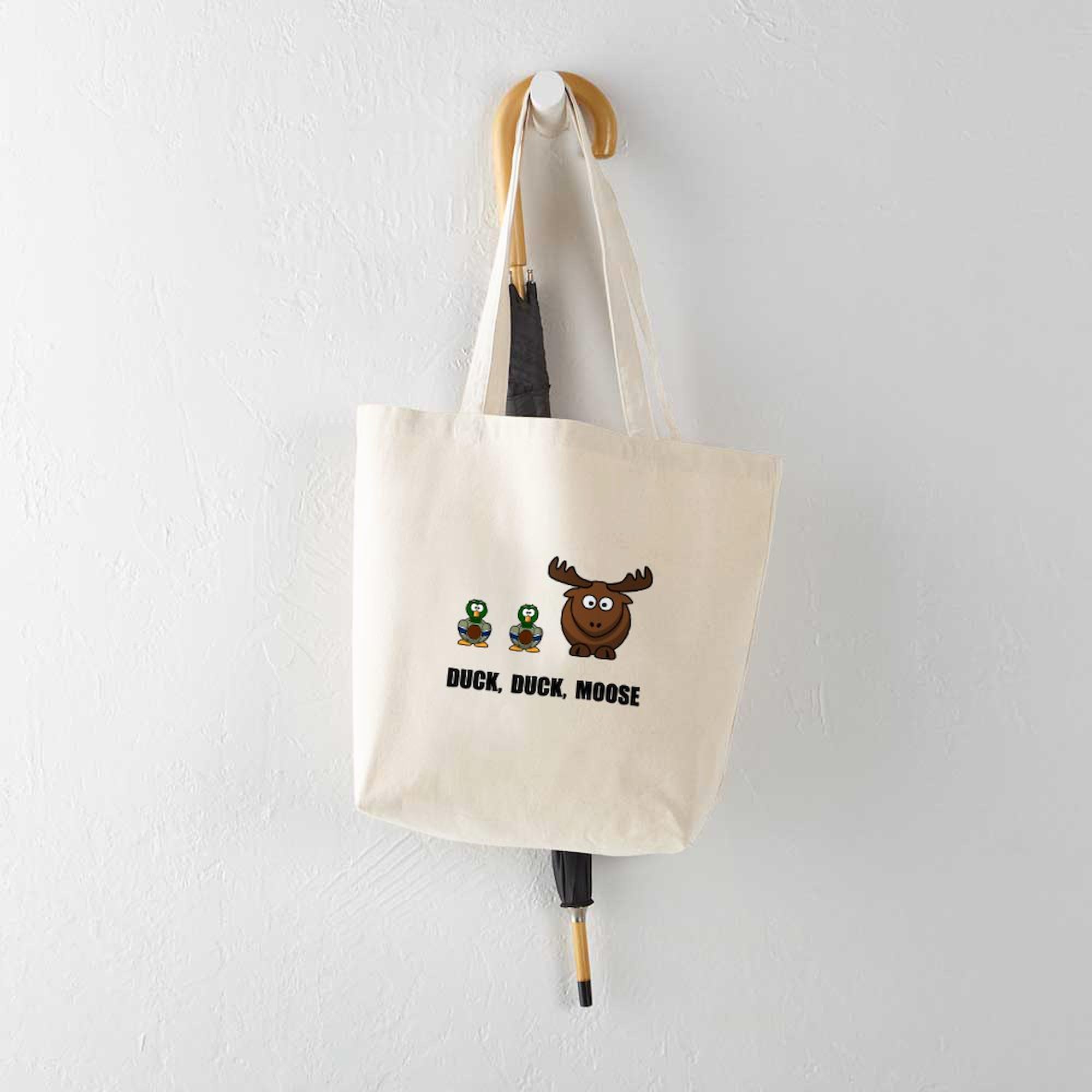 Duck Duck Moose Natural Canvas Tote Bag - Eco-Friendly Reusable Shopping Bag for Groceries, Beach & Daily Use | CafePress