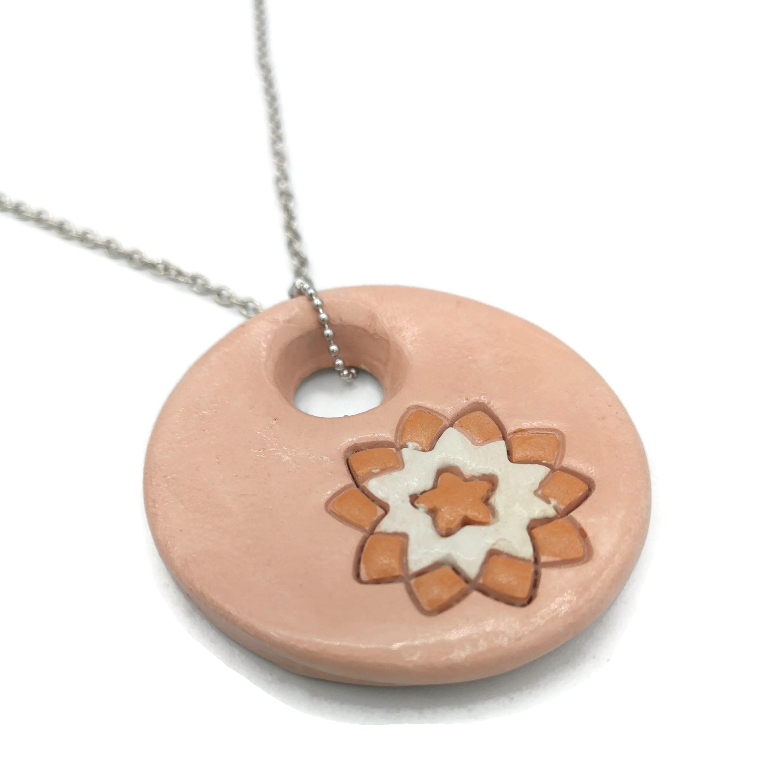 Handmade Bohemian Statement Necklace for Women - Extra Large Ceramic Pendant Jewelry | Perfect for Festivals, Parties & Boho Fashion Outfits