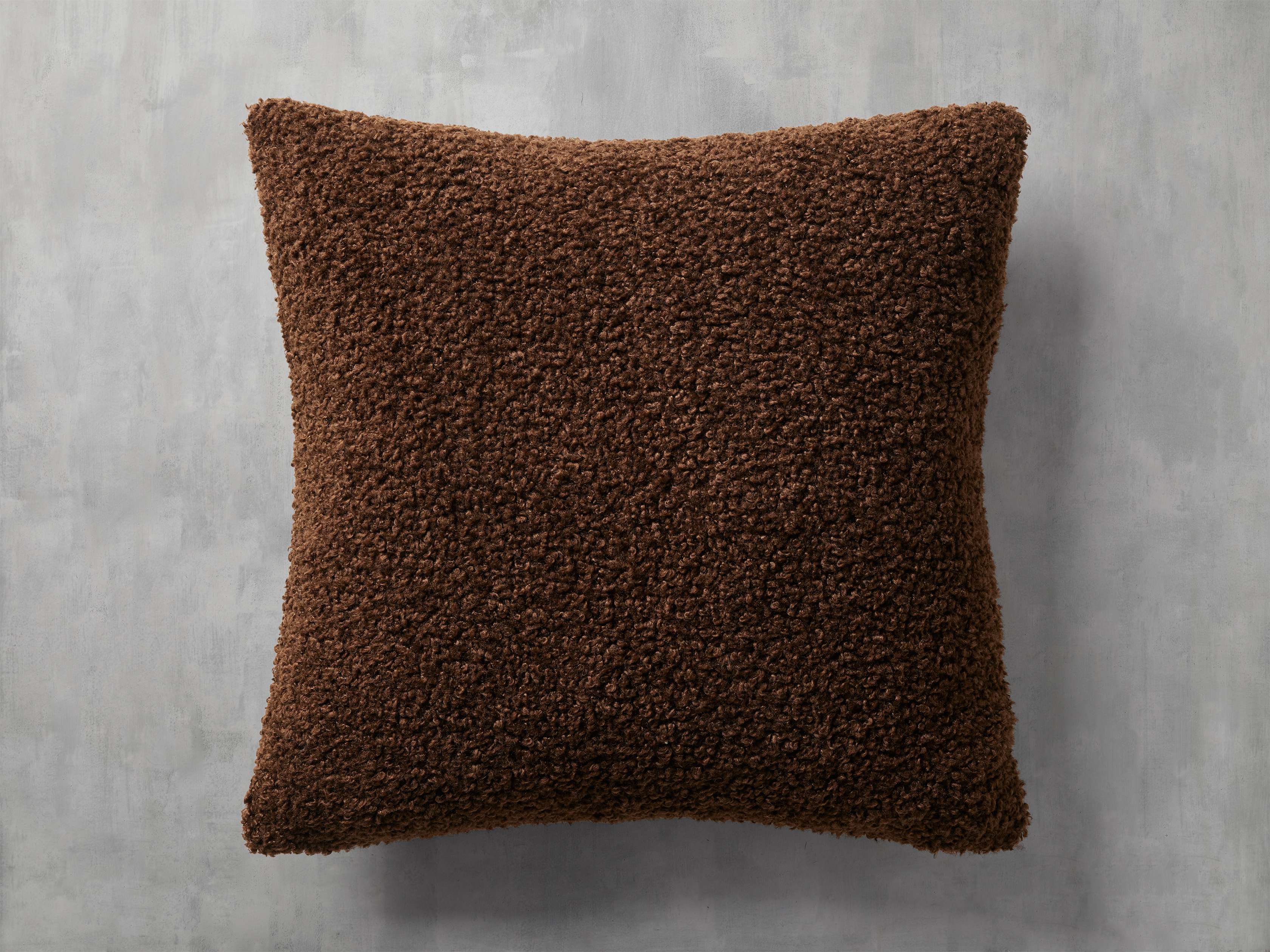 Cozy Chocolate Faux Sherpa Pillow Cover - Soft Fluffy Decorative Throw Pillow Case for Couch, Bed, Sofa - Home Decor Accent for Living Room & Bedroom