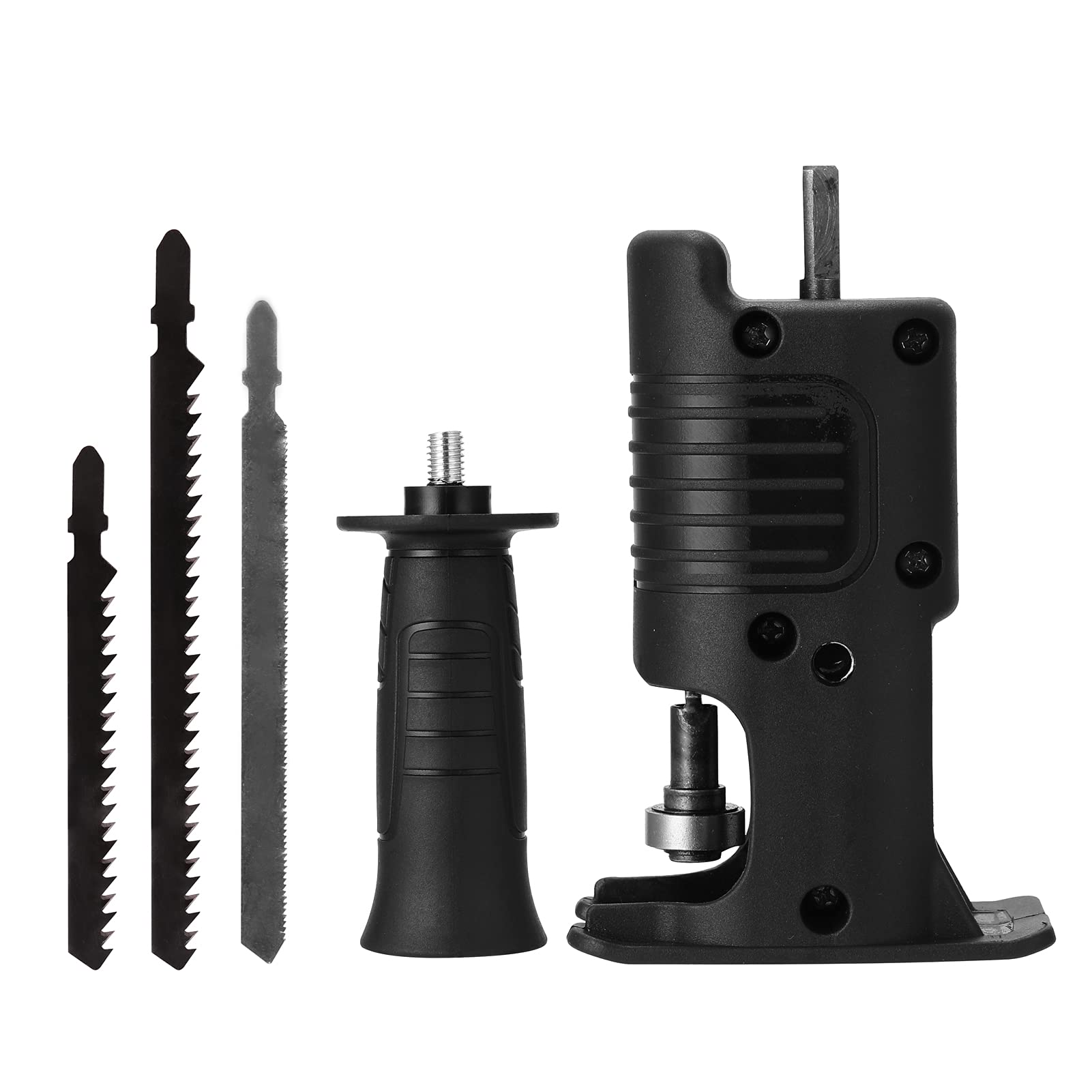 Kavolet Electric Drill Reciprocating Saw Attachment - 3 Saw Blades, Portable Cordless Drill Adapter for Wood, Metal & PVC Cutting - DIY Home Improvement & Construction Tool for Woodworking, Plumbing & Renovation Projects