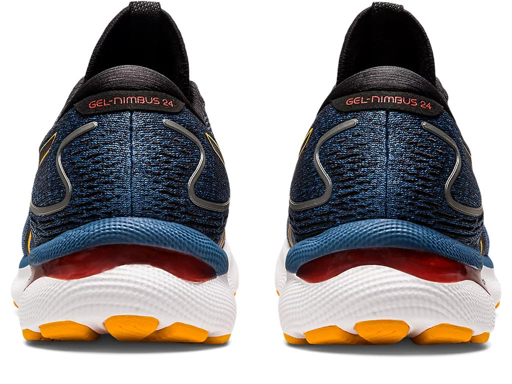 ASICS Men's GEL-NIMBUS 24 Running Shoes - Lightweight Cushioned Sneakers for Men | Azure/Amber Color | Perfect for Road Running, Jogging & Gym Workouts