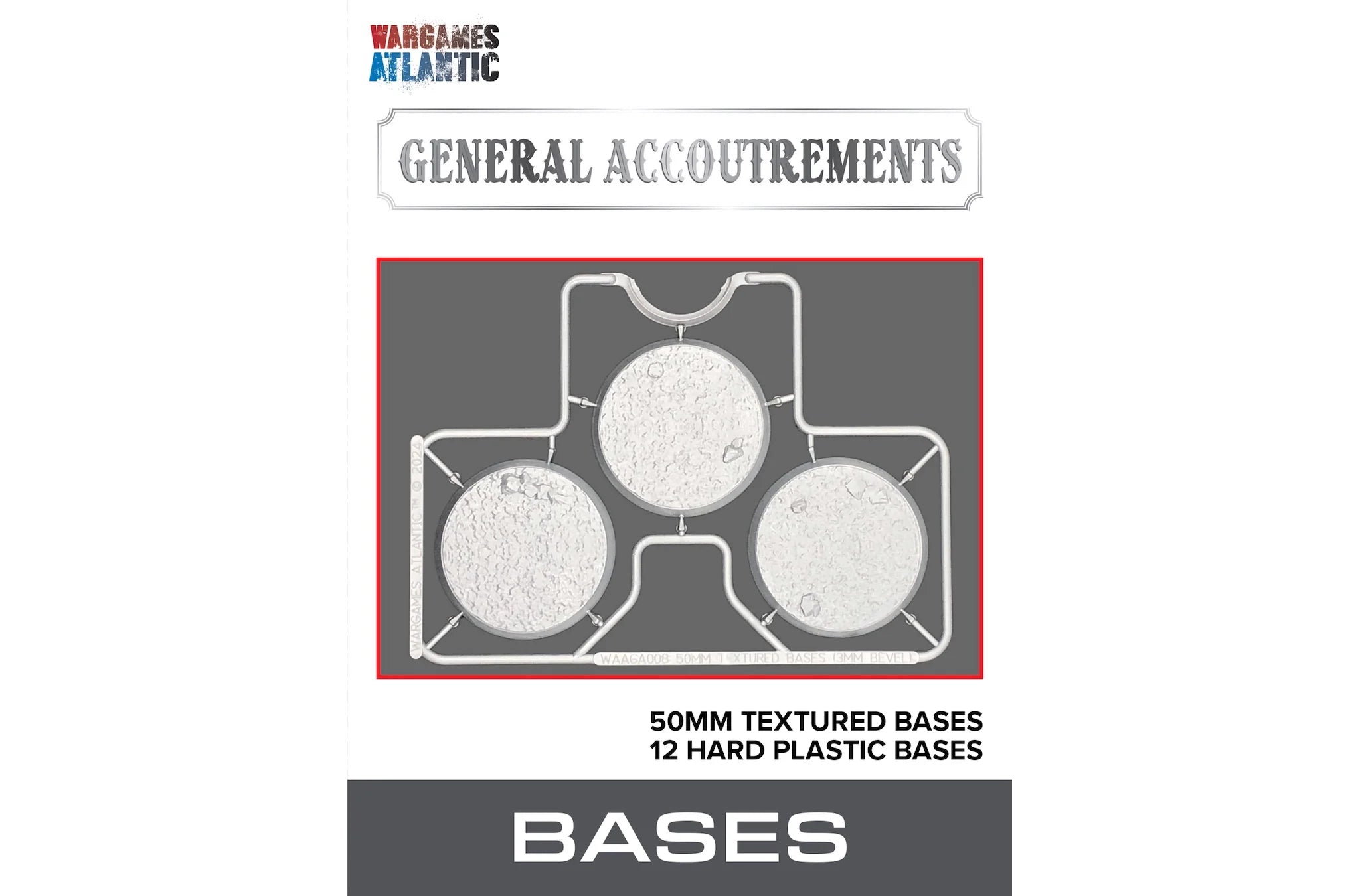 50mm Textured Miniature Bases with 3mm Bevel Edge - Perfect for War Gaming, D&D, and Tabletop Miniatures