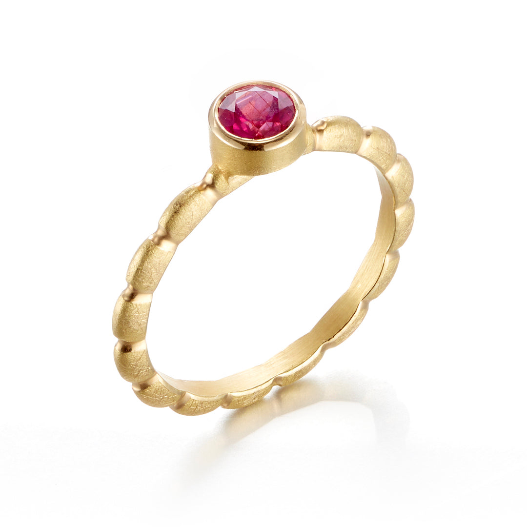 Exquisite Mozambique Ruby Stacking Rings Set – Elegant Layered Jewelry for Women | Perfect for Daily Wear, Parties & Special Occasions