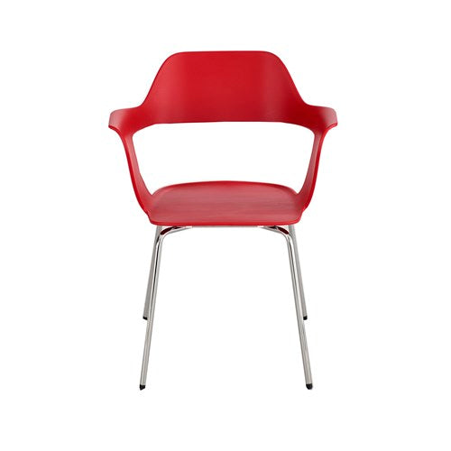 Safco Bandi Polypropylene Shell Stack Chair - Set of 2, Durable & Lightweight for Office, Classroom, or Event Seating
