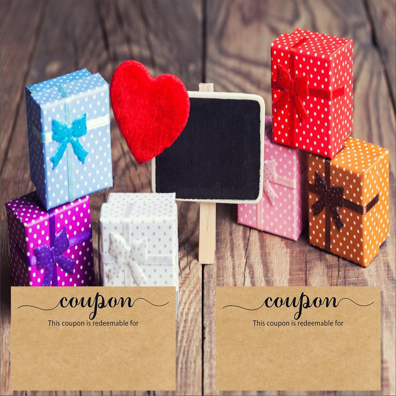 200 Pack Blank Kraft Coupon Cards 3.5
