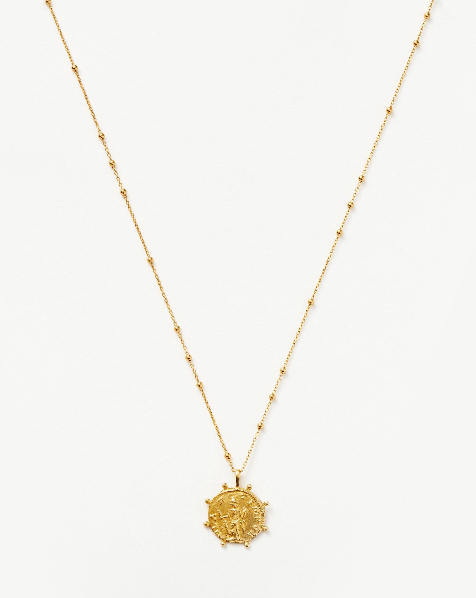 Lucy Williams Beaded Coin Necklace - Elegant Boho Jewelry for Women, Handmade Layered Necklace with Gold Pendant, Perfect for Casual Wear, Date Night & Special Occasions