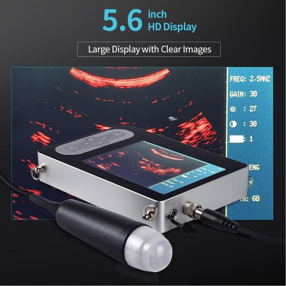 Portable Veterinary Ultrasound Scanner for Pigs, Sheep, and Livestock - Pregnancy Testing Machine for Farm Animals | Ideal for Veterinary Clinics, Farms, and Animal Breeding