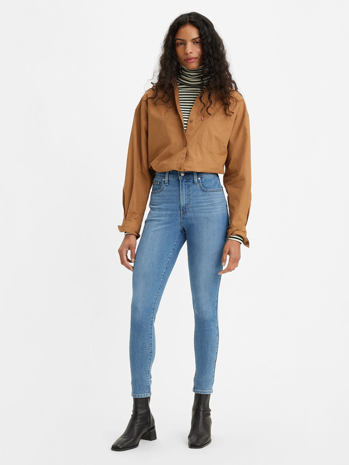 Levi's Women's 721 High Rise Skinny Jeans - Lapis Air Wash Denim for Everyday Wear & Night Out | Slim Fit Stretch Comfort