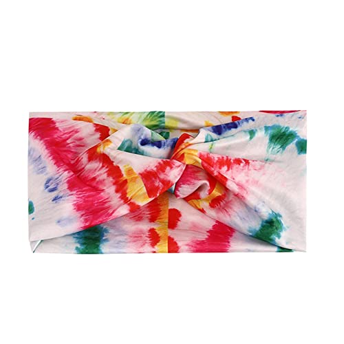 Black Thin Women's Printed Elastic Headband - Soft Hair Wrap Bandana for Women (White, One Size) - Perfect for Yoga, Workouts, and Everyday Fashion