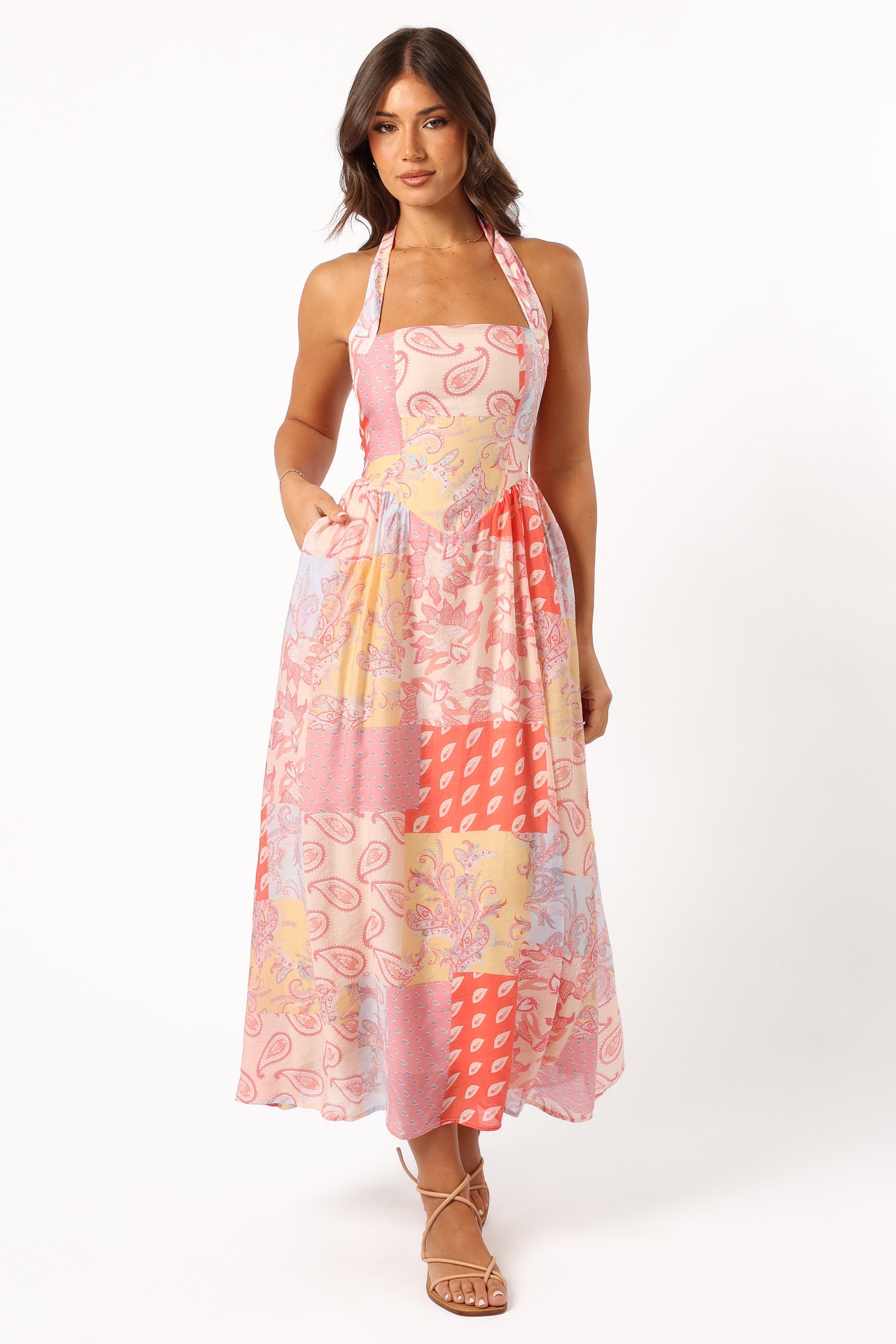 Blaire Maxi Dress for Women - Floral Print Pink & Multi Color Long Summer Dress - Perfect for Beach, Vacation & Casual Wear