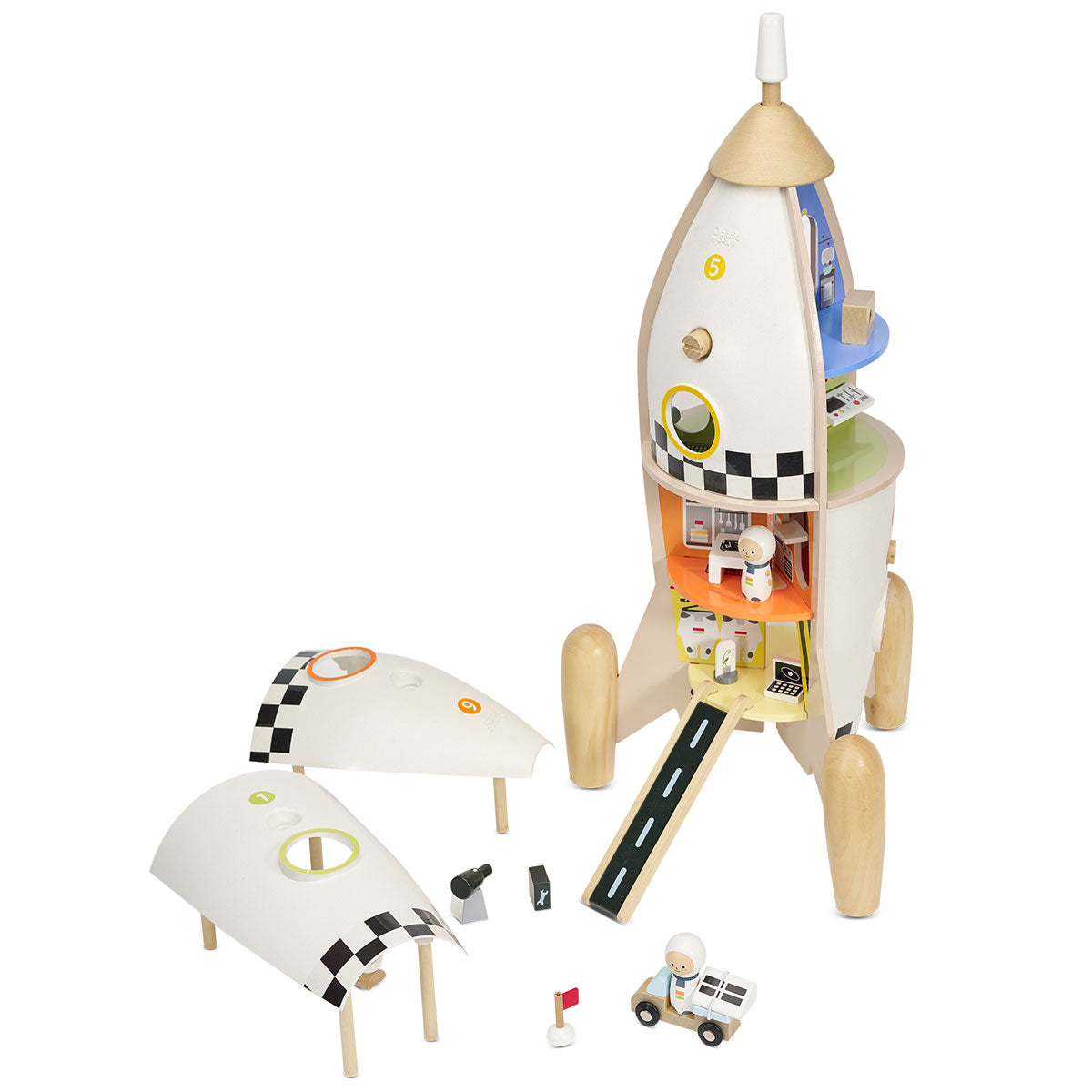 Classic World Pretend Play Rocket Toy for Kids - STEM Learning & Space Exploration Imaginative Play - Perfect for Indoor & Outdoor Adventures