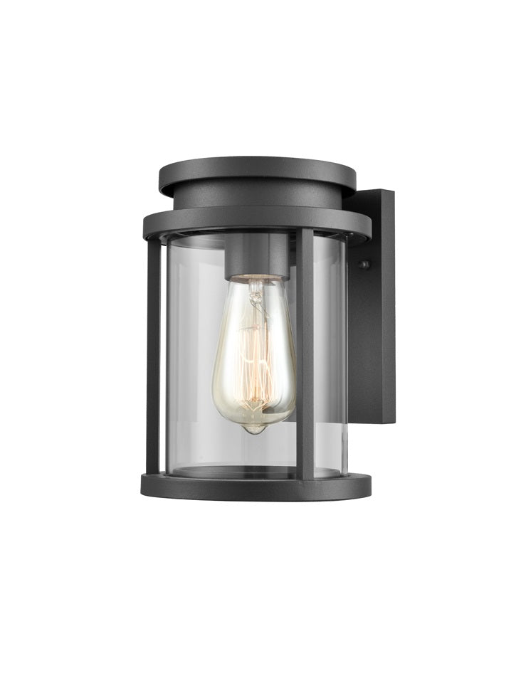 Waterproof IP44 Alsatian Outdoor Wall Light - Charcoal Aluminum Finish for Patio, Garden, and Porch Lighting