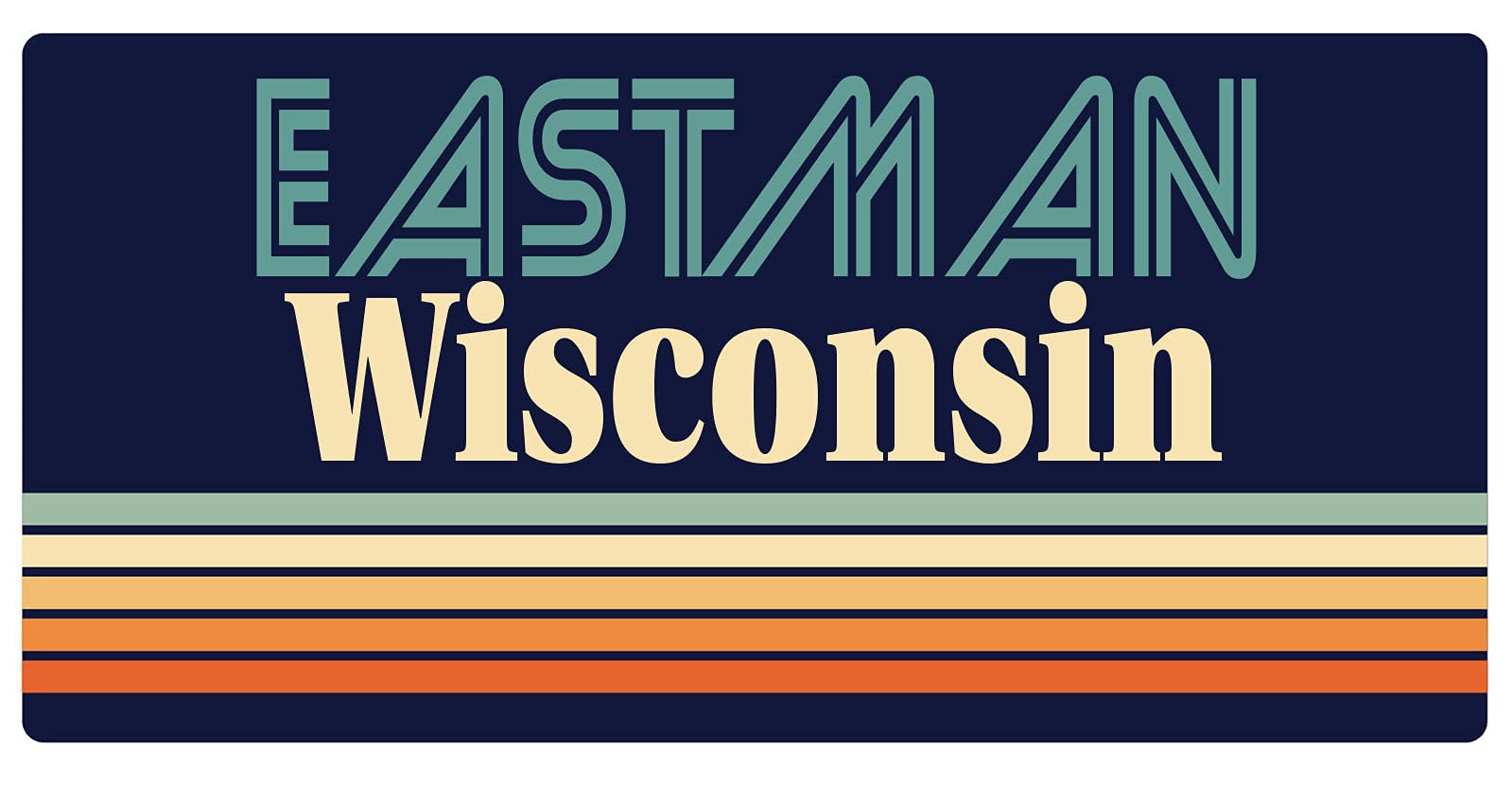 Vintage Retro Fridge Magnet - Eastman Wisconsin 5 x 2.5 Inch Decorative Refrigerator Magnet for Kitchen, Office & Dorm Room Decor - Perfect for Photos, Notes & Memos