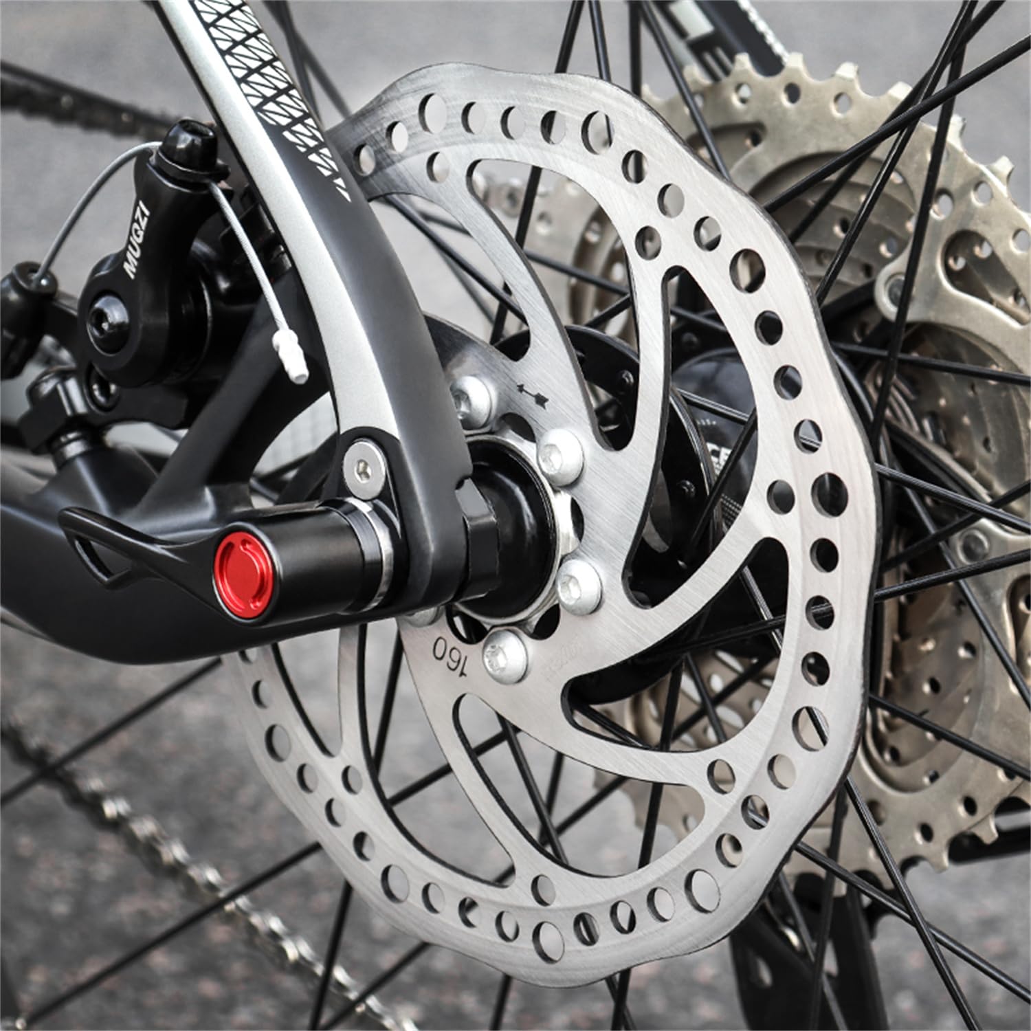 160mm Bike Disc Brake Rotor with 6 Bolts - Compatible with Road Bikes, Mountain Bikes, MTB & BMX - High-Performance Braking for Cycling, Commuting & Off-Road Adventures - Style A