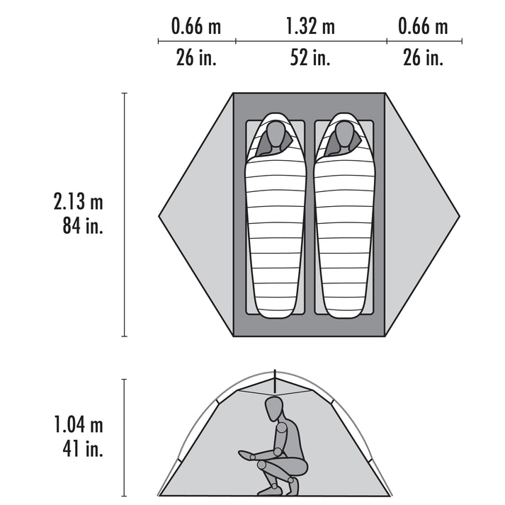 MSR Elixir 2-Person Backpacking Tent - Lightweight 3-Season Camping Shelter for Hiking & Outdoor Adventures | Waterproof & Windproof Design for Mountains, Forests & National Parks