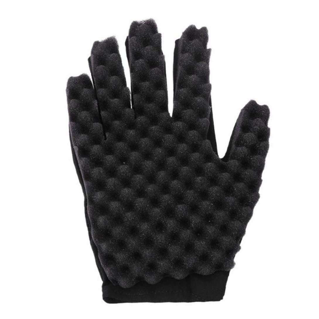 Magic Hair Twisting Sponge Gloves - Double Sided Curling Brush for Natural Hair, Afro, Dreadlocks & Coils | Professional Styling Tool for Men & Women | Perfect for Home Use, Salon Styling & Daily Hair Care