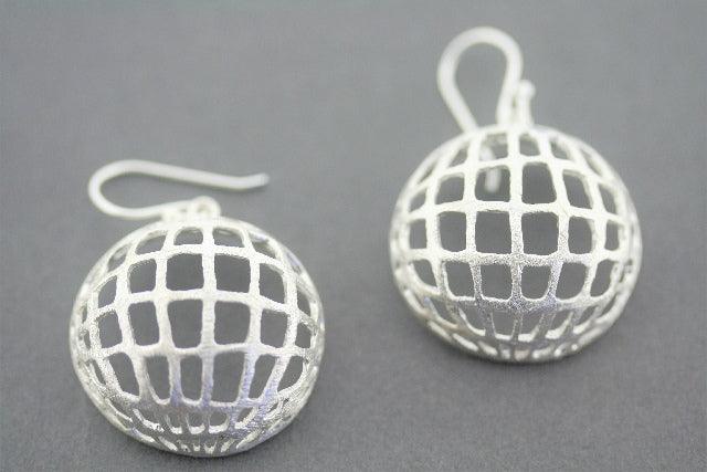 Elegant Silver Globe Drop Earrings for Women - Perfect for Parties, Weddings & Everyday Wear