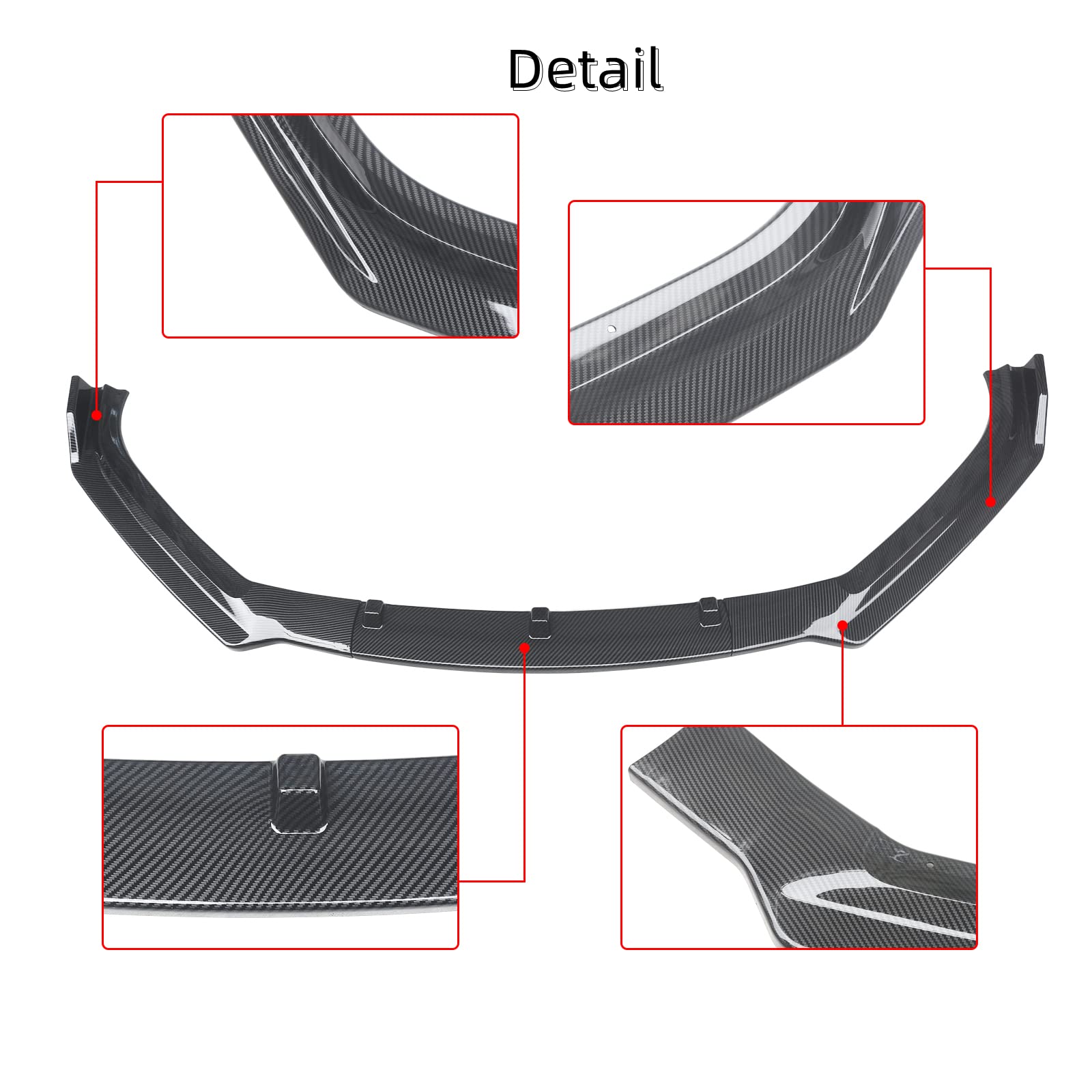 **Audi A4 S4 S-Line Front Bumper Lip (2017-2018) - ABS Painted 3-Piece Body Kit Spoiler, Splitter & Air Dam - Carbon Fiber Chin Diffuser for Enhanced Style & Aerodynamics - Perfect for Street Racing & Car Shows**