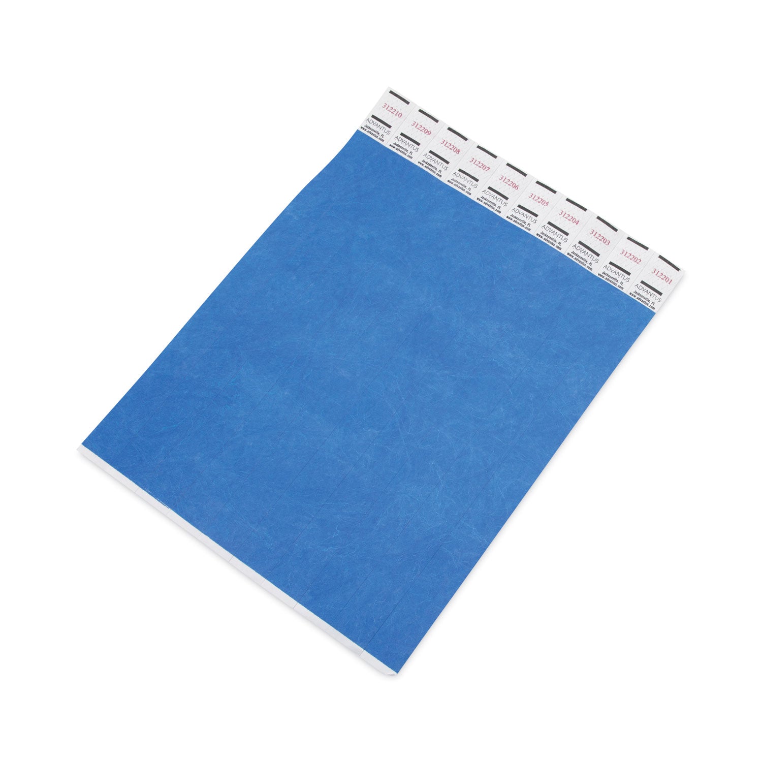 Advantus Numbered Crowd Control Wristbands - 500 Pack, Blue, 9.75