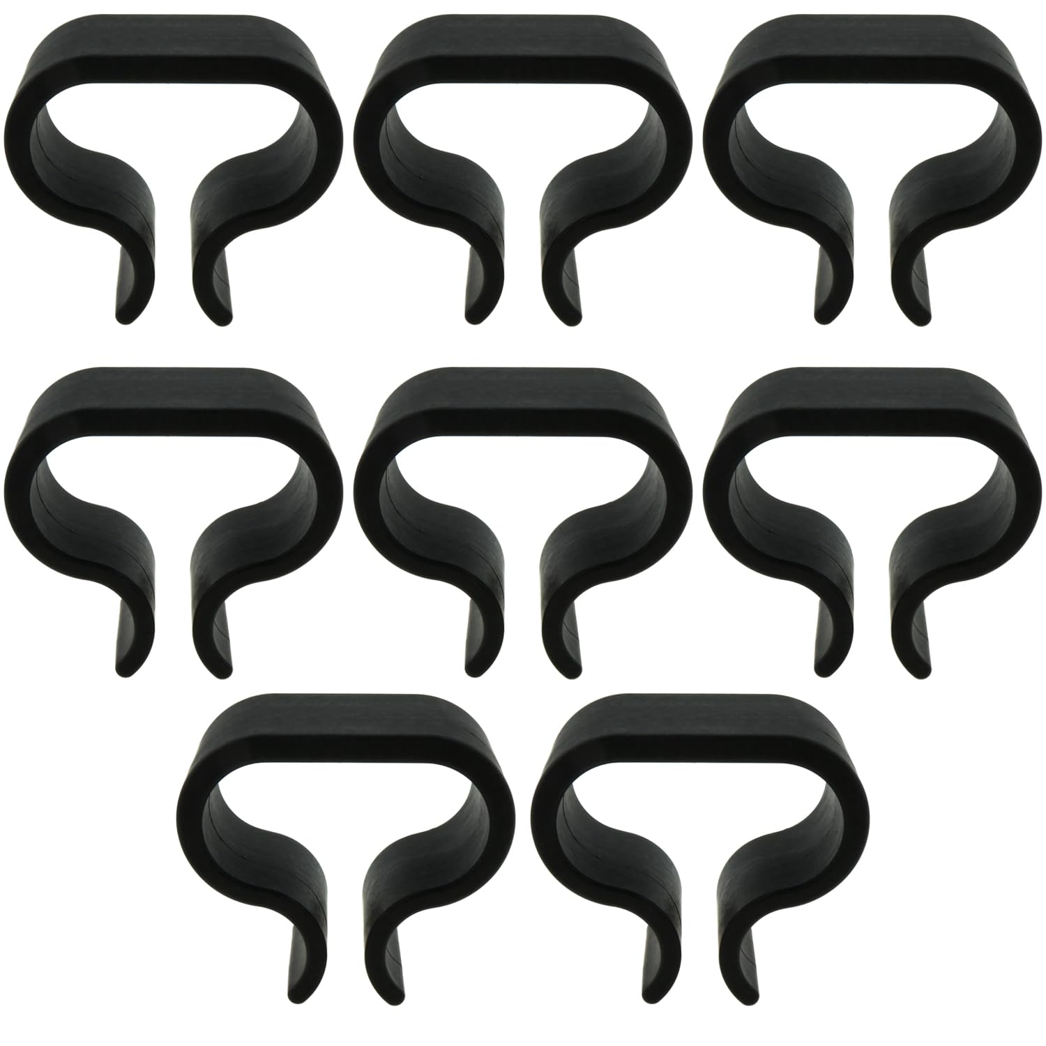 Heyous 8-Piece Black Non-Slip Outdoor Patio Furniture Connectors - Wicker Rattan Sofa Alignment Clips for Sectional Couch, Garden Chair Fasteners - Perfect for Patio, Deck & Backyard Furniture Assembly