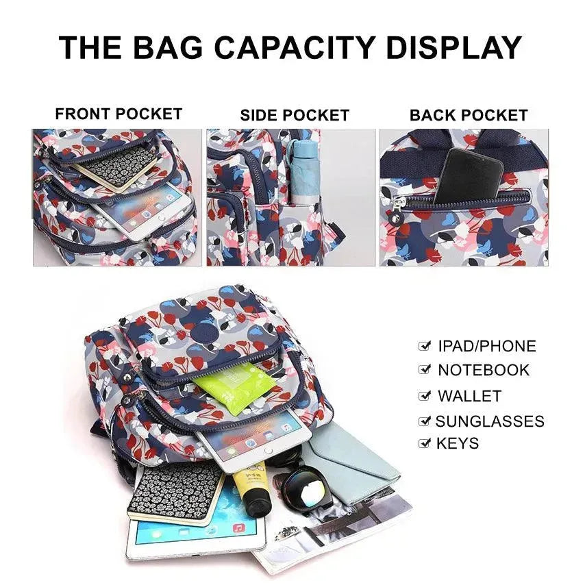 Stylish Waterproof Women's College Backpack for School, Travel & Outdoor Adventures - Lightweight Laptop Bag with USB Charging Port