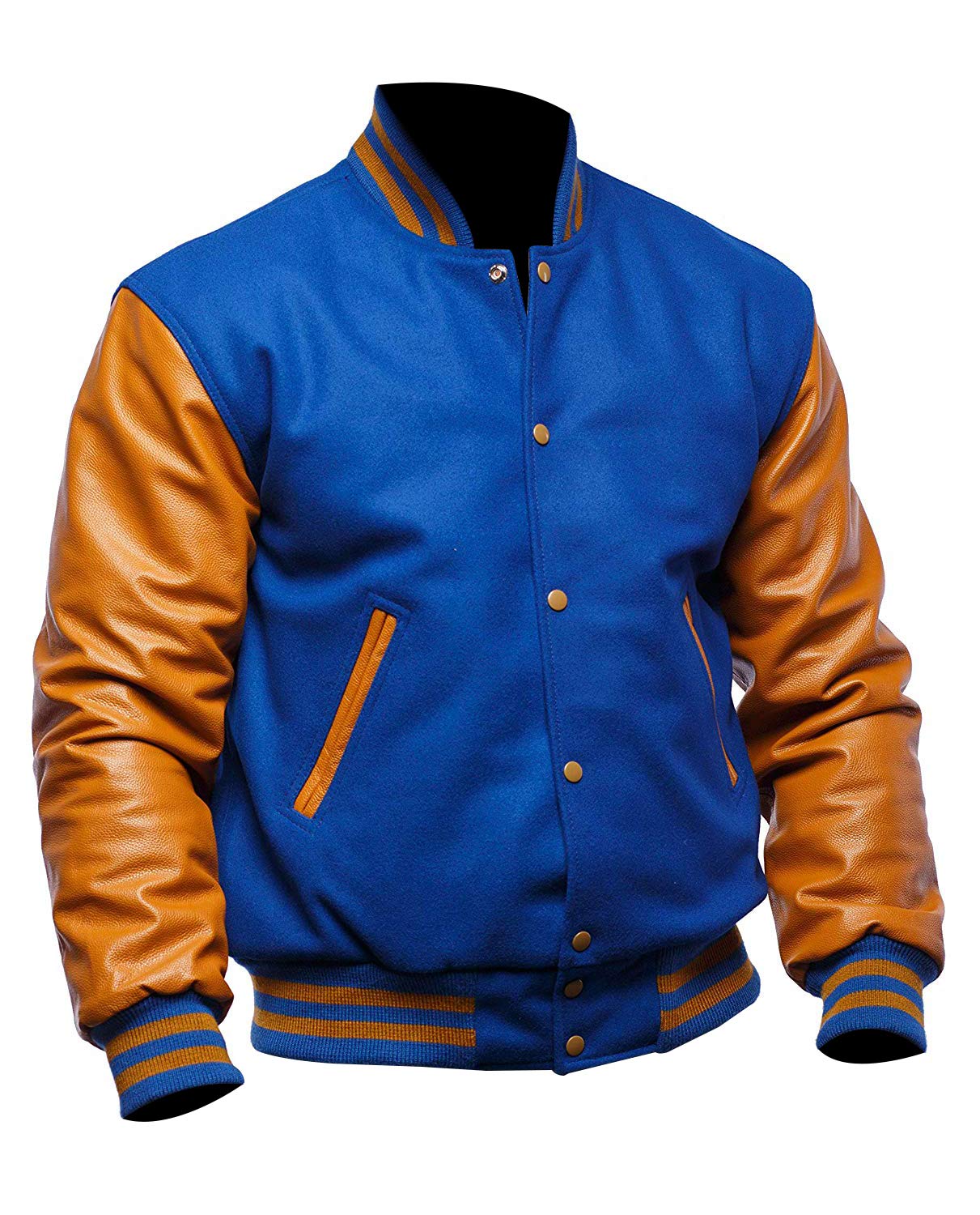 Varsity Letterman Jacket for Men - High School Baseball Coat with Faux Leather Sleeves | Retro College Style Outerwear for Sports, Casual Wear & Game Day Outfits