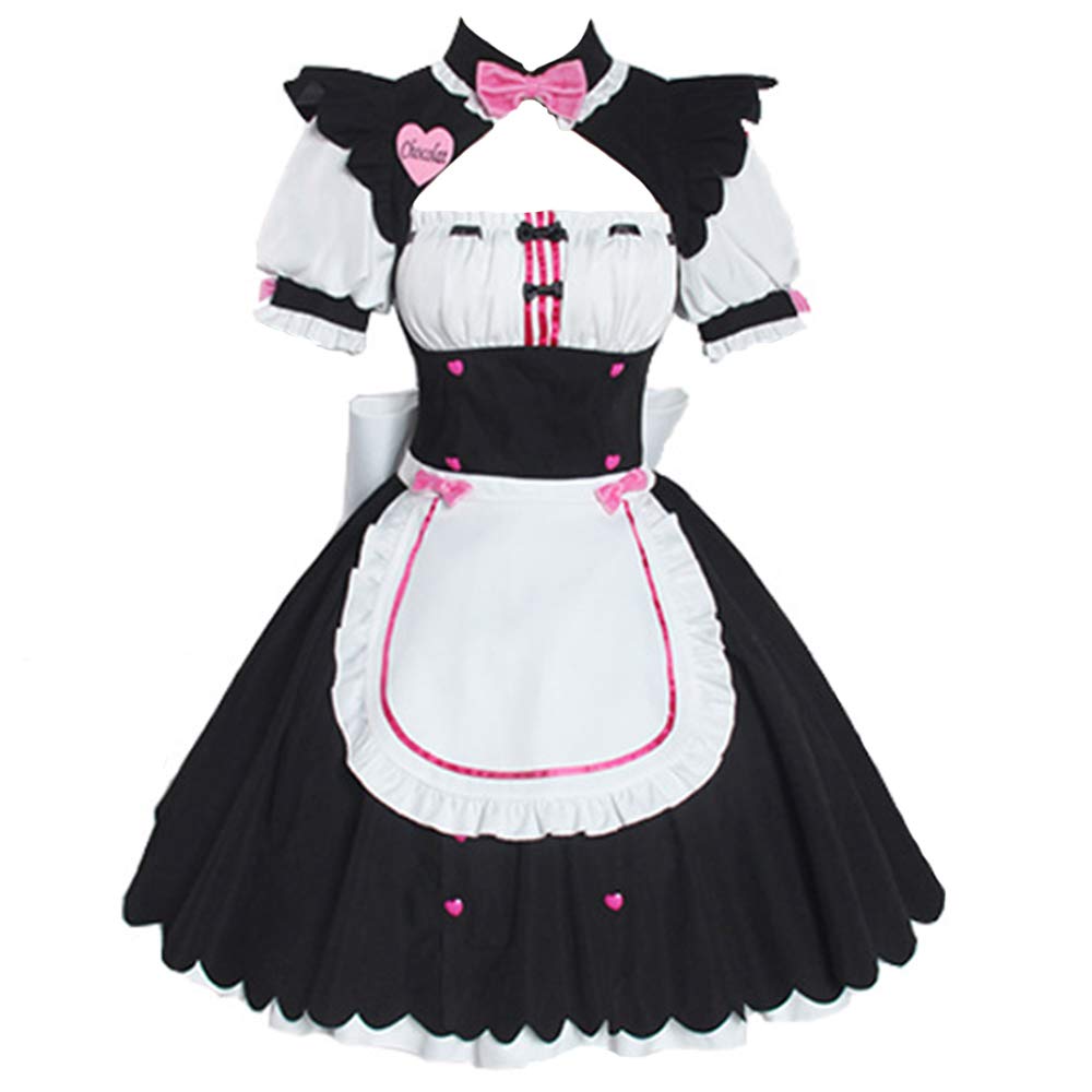 Anime Nekopara Chocola Maid Cosplay Costume Dress - Halloween Party Outfit, Anime Convention Cosplay, Maid Uniform for Roleplay & Themed Events