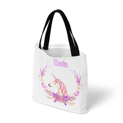 The Magical Journey of the Golden Unicorn Tote Bag