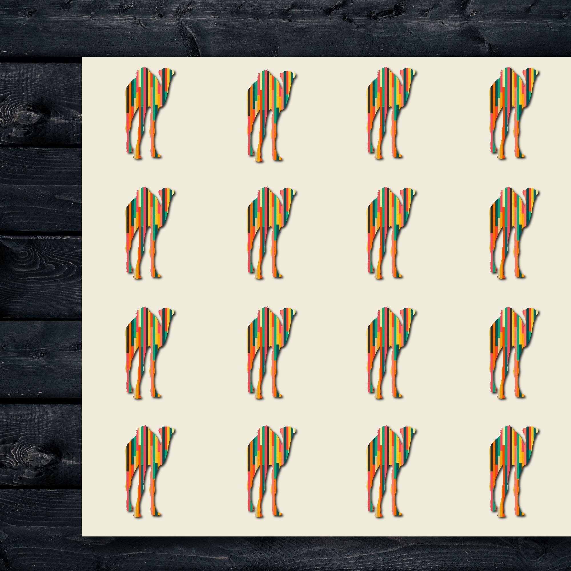 Camel Craft Stickers - Pack of 30 (1.5 Inch) for Scrapbooking, Party Decorations, DIY Projects & Sealing - Perfect for Journals, Gift Wrapping & Kids Crafts - Item 1321792