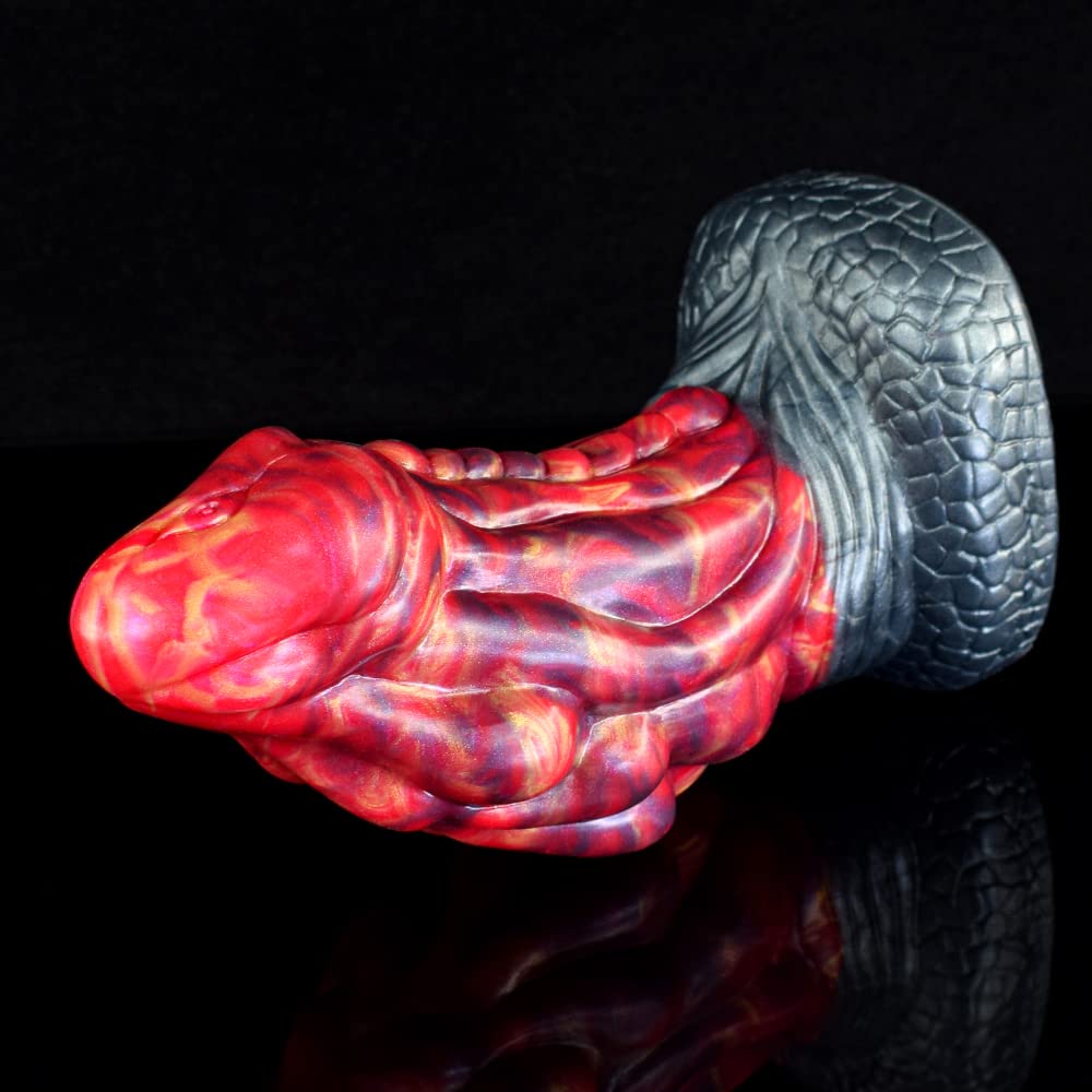 Premium Liquid Silicone Alien/Fido Dildo with Strong Suction Cup - Realistic Adult Sex Toy for Solo Play & Couples Fantasy - Waterproof, Body-Safe & Easy Clean - Perfect for BDSM, Roleplay & Sensory Exploration