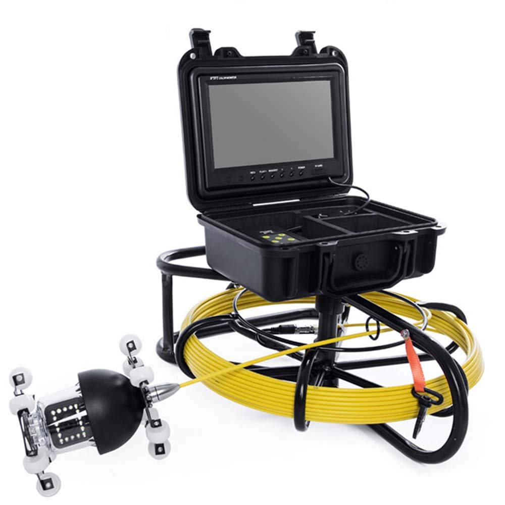 **9 Inch 360° Rotating Pipe Inspection Camera - IP68 Waterproof Sewer Endoscope with DVR for Industrial & Home Plumbing, Drain & HVAC Maintenance**    *(Use Cases: Ideal for plumbers, HVAC technicians, and homeowners to inspect pipes, drains, sewers, and hard-to-reach areas.)*