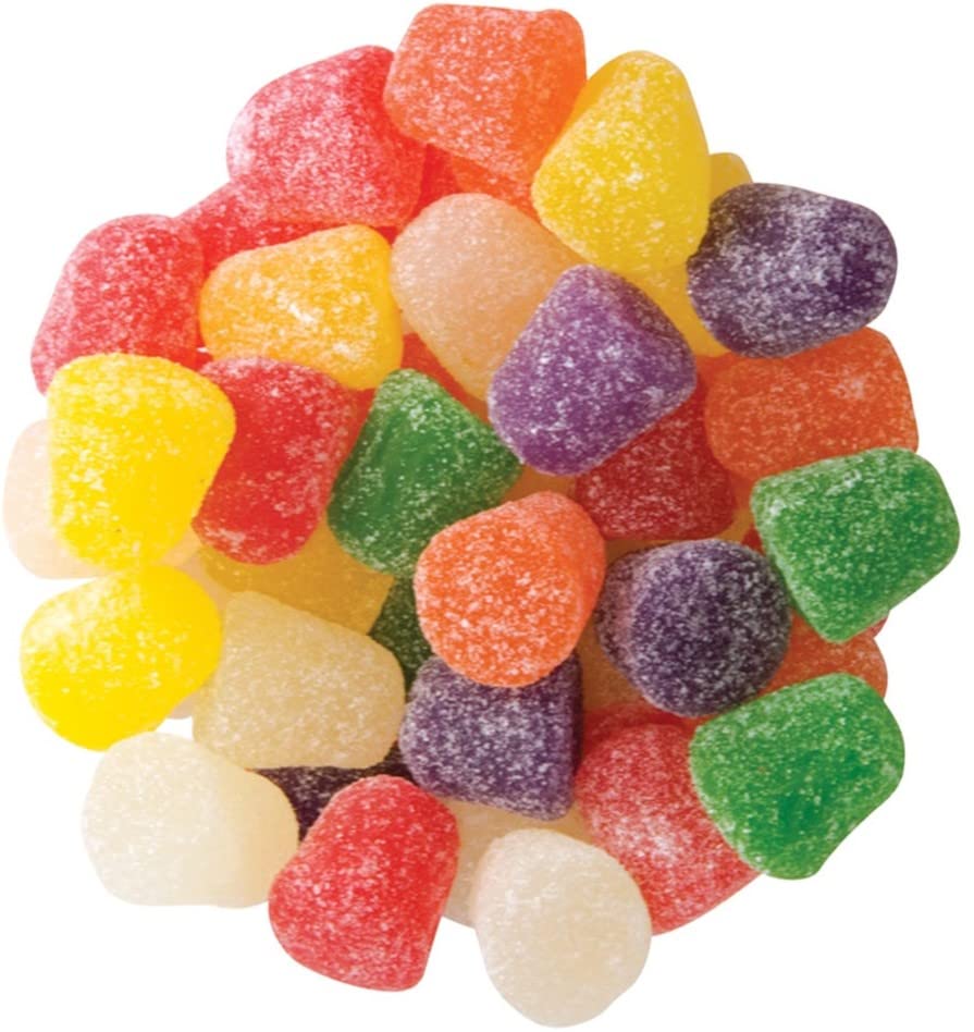 SweetGlob Assorted Gummy Drops Candy - 1lb Bulk Bag of Mixed Fruit Flavored Chewy Candies - Perfect for Halloween Treats, Party Favors, and Office Snacks