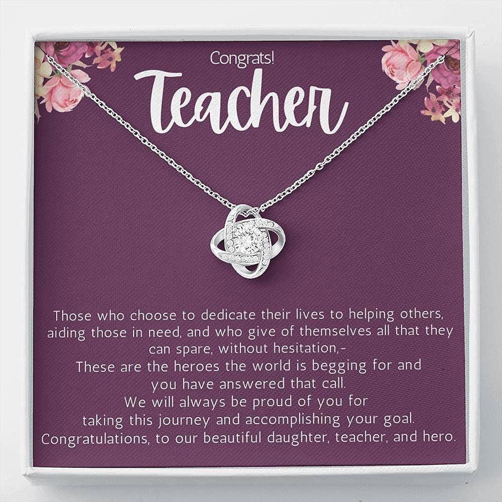**Elegant Silver Jewelry Graduation Gift for Teachers - Perfect for New Teachers, Future Teachers, Birthday & 2022 Graduation - Gift Card & Card A119 (Standard Box) - Ideal for Teacher Appreciation, Retirement & Special Occasions**