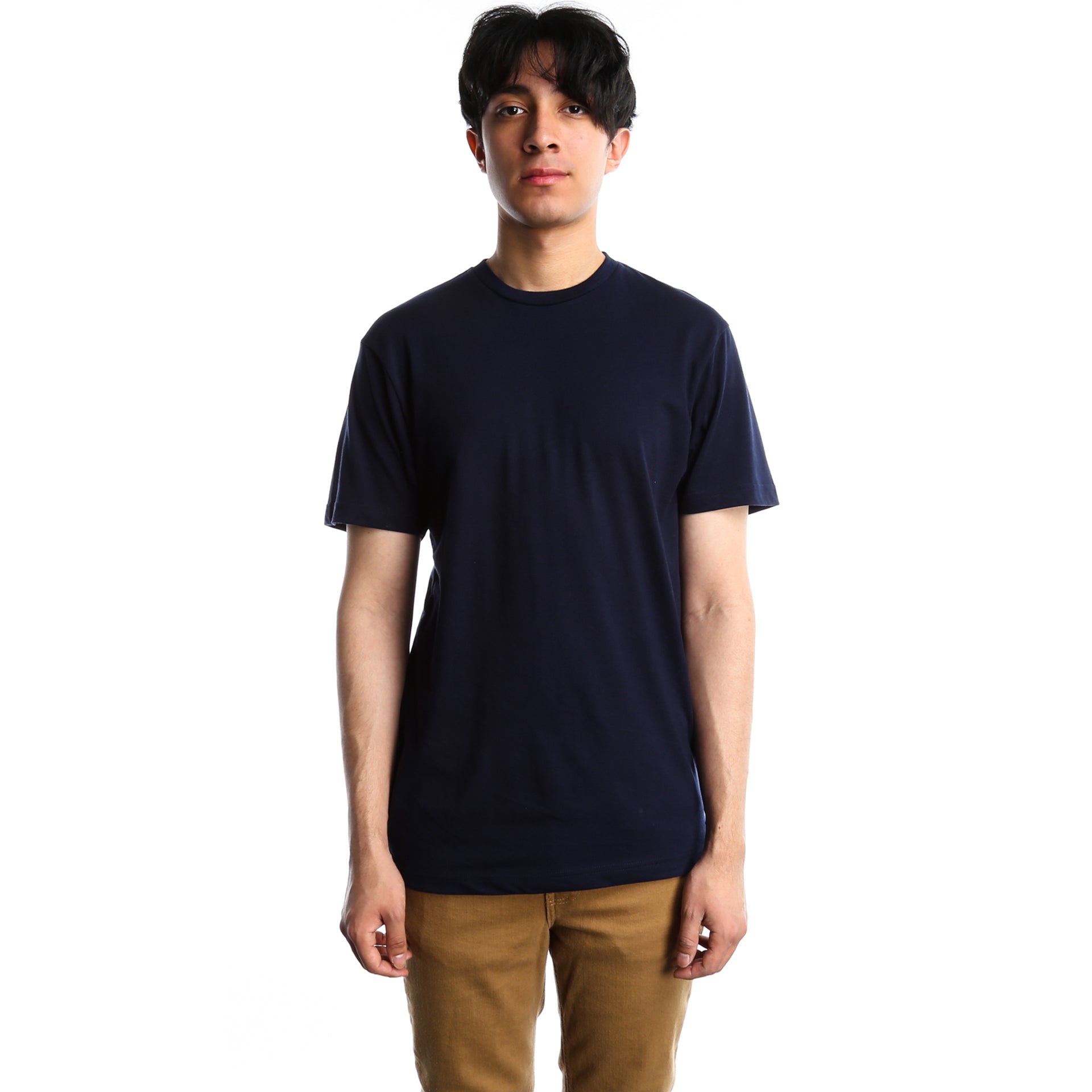 New Star 50/50 Cotton Blend T-Shirt for Men - Soft Navy Blue Crew Neck Tee - Perfect for Casual Wear, Gym & Everyday Outfits
