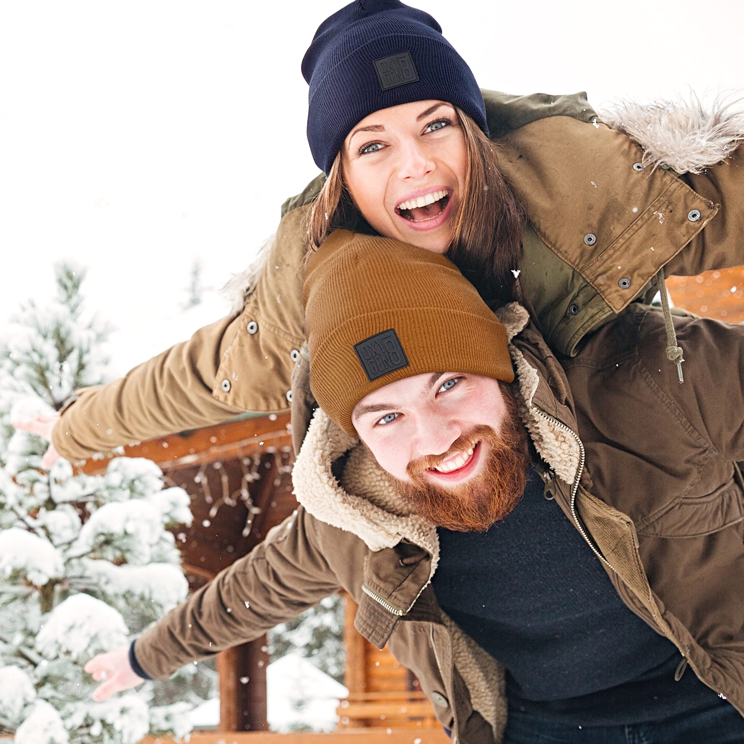 Soft & Stretchy Unisex Beanie Hats for Men & Women - Warm Cuffed Skull Knit Winter Hats - Perfect for Skiing, Snowboarding & Cold Weather Activities
