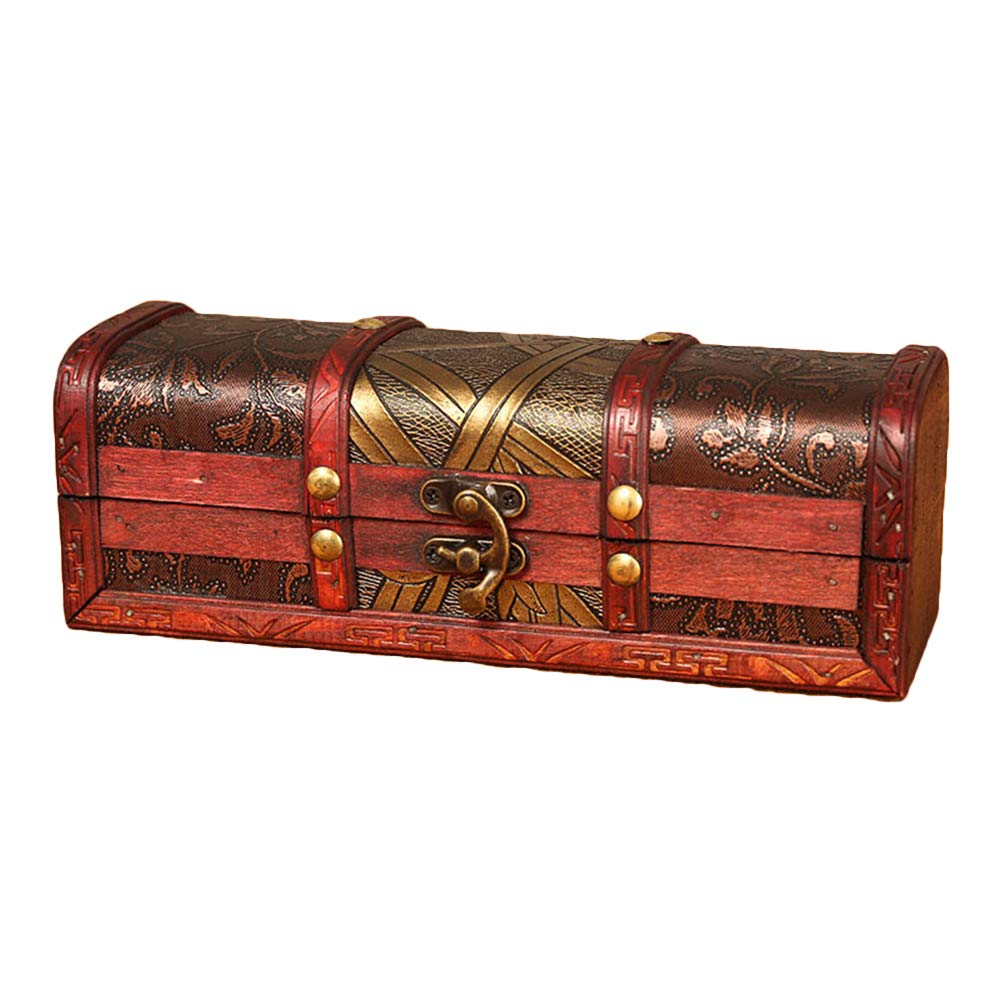 Vintage Wooden Jewelry Box - Retro Daffodil Pattern Storage Container for Hair Sticks, Rings & Accessories | Perfect for Home, Bedroom & Party Decor
