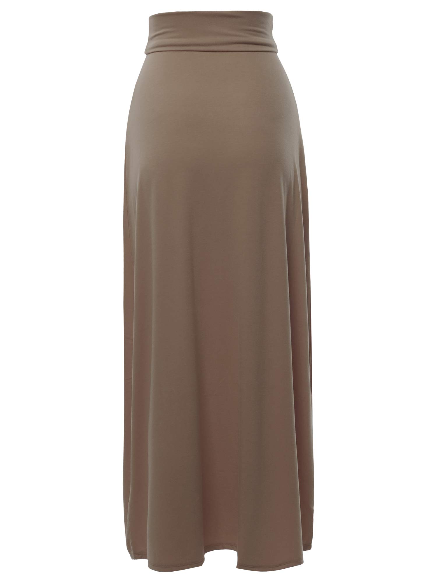 A2Y Women's Foldable High Waist Maxi Skirt - Long Flowy Floor Length Casual & Dressy Skirts for Summer, Beach, Travel & Everyday Wear
