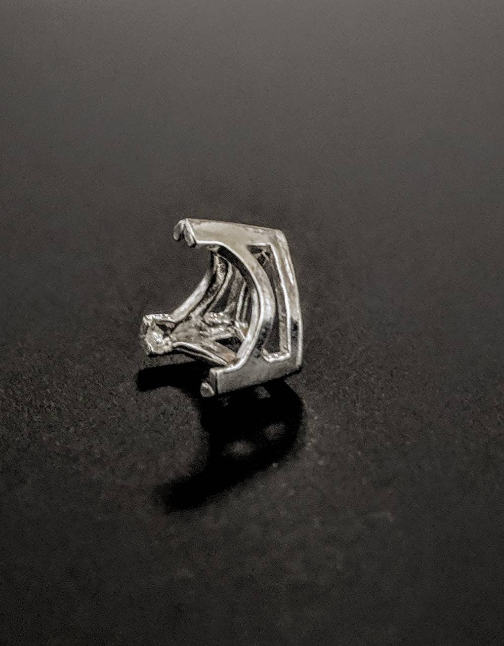 14K Gold or Sterling Silver 11mm Trillion Cut Prong Setting for DIY Jewelry - Custom Ring, Earring, Pendant Making (144-185) - Perfect for Engagement Rings, Wedding Bands & Handmade Jewelry Designs