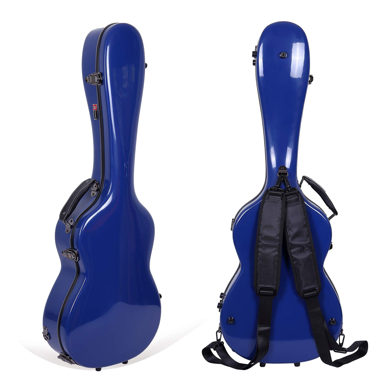 Premium Crossrock 3/4 Size Classical Guitar Hard Case - Fiberglass Hardshell with Backpack Straps, Navy Blue (CRF1000CTNVBL) | Perfect for Travel, School & Professional Musicians